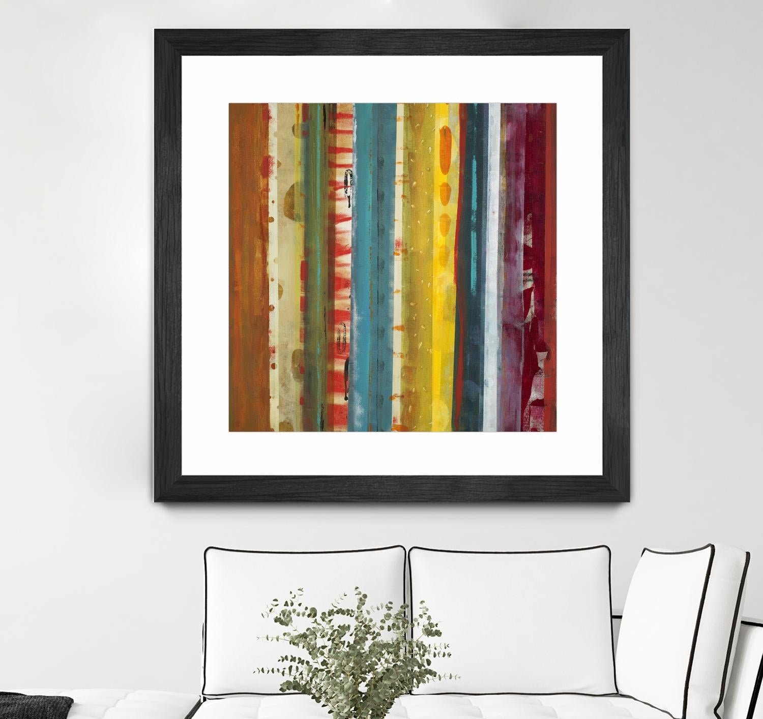 Bold Lanes by Lisa Ridgers on GIANT ART - yellow abstract