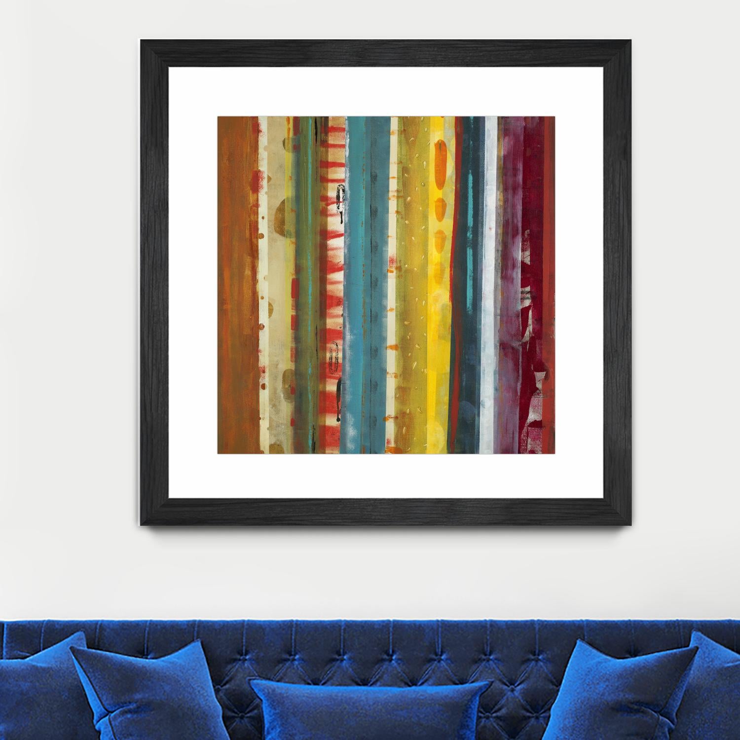 Bold Lanes by Lisa Ridgers on GIANT ART - yellow abstract