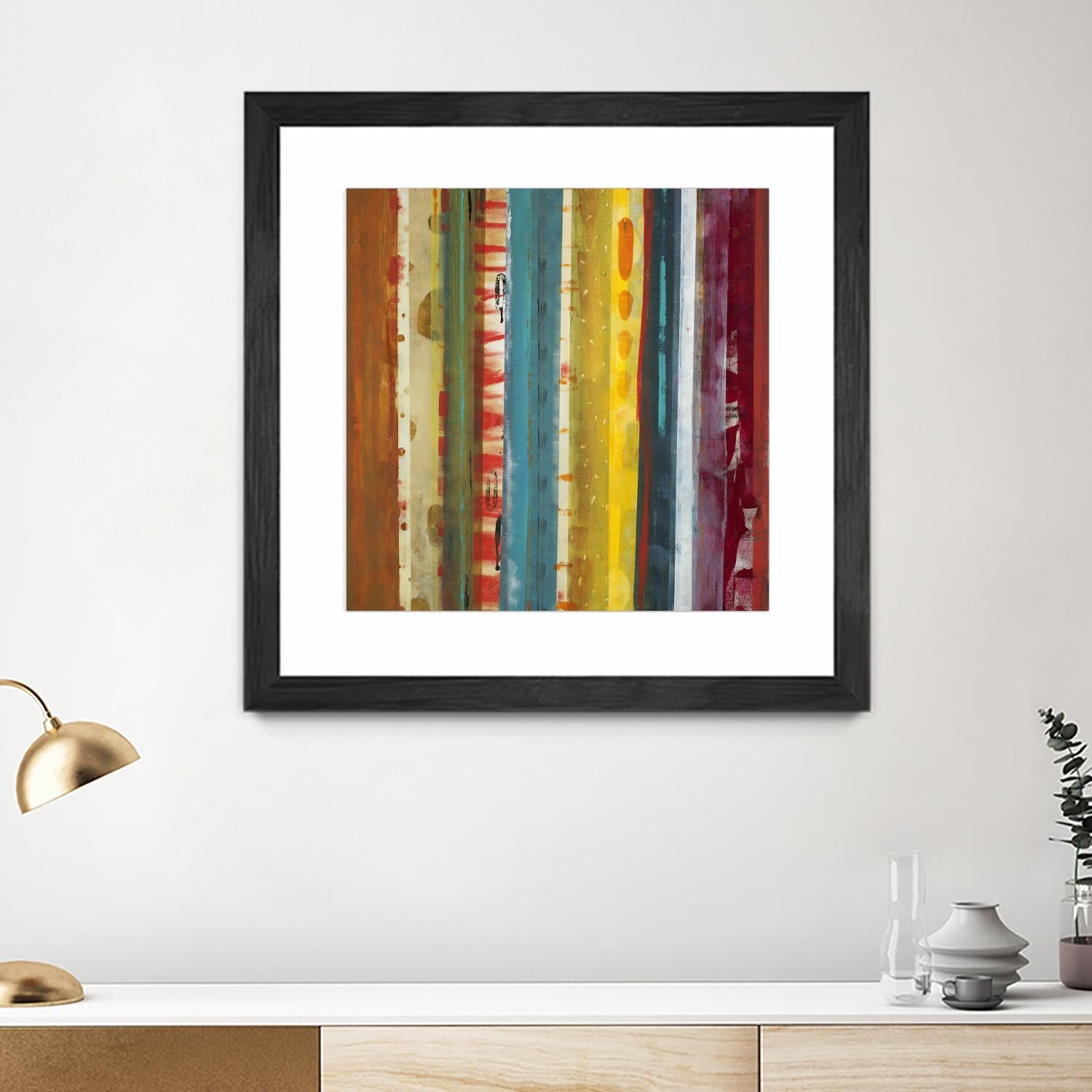 Bold Lanes by Lisa Ridgers on GIANT ART - yellow abstract