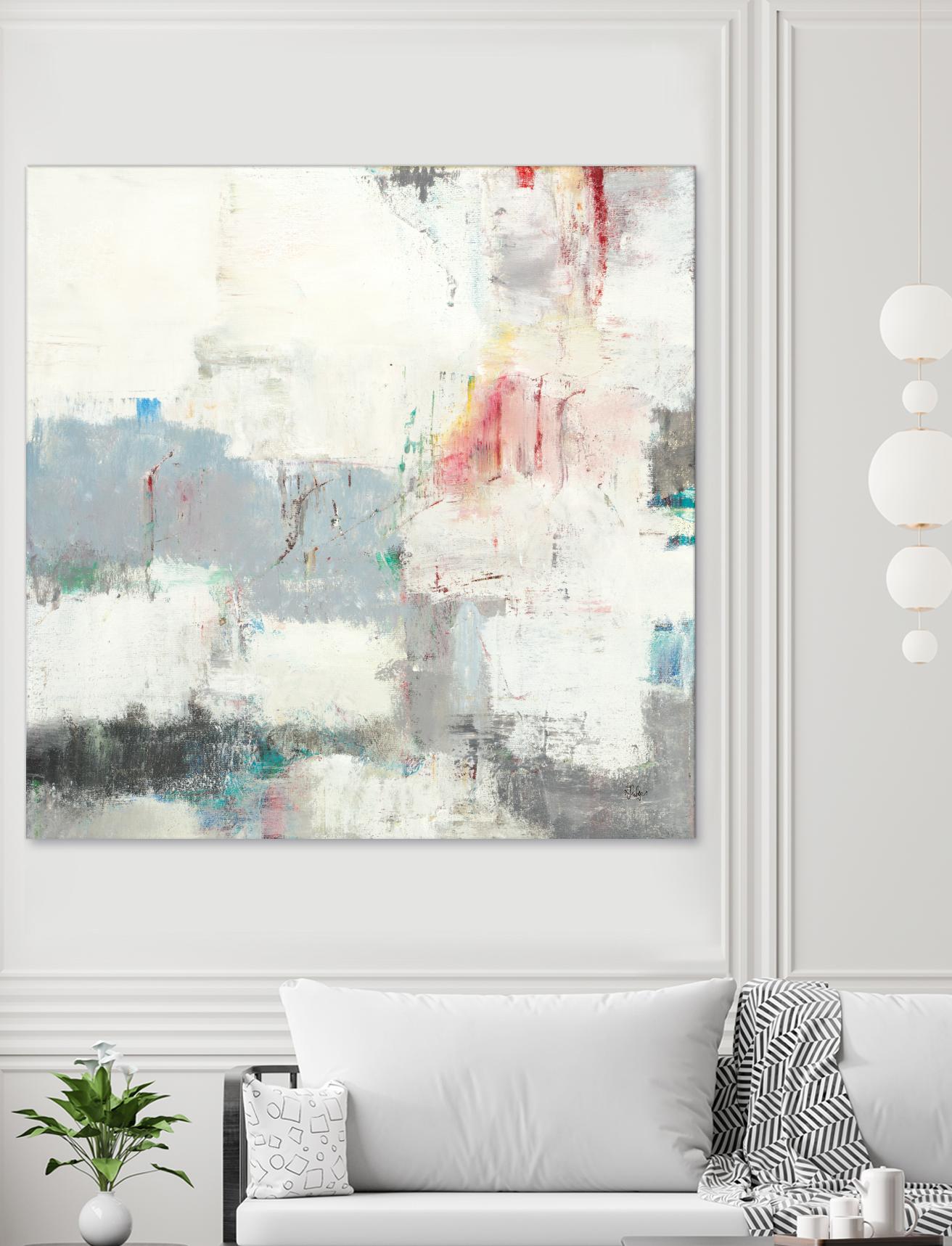 Clear Intentions by Lisa Ridgers on GIANT ART - beige abstract