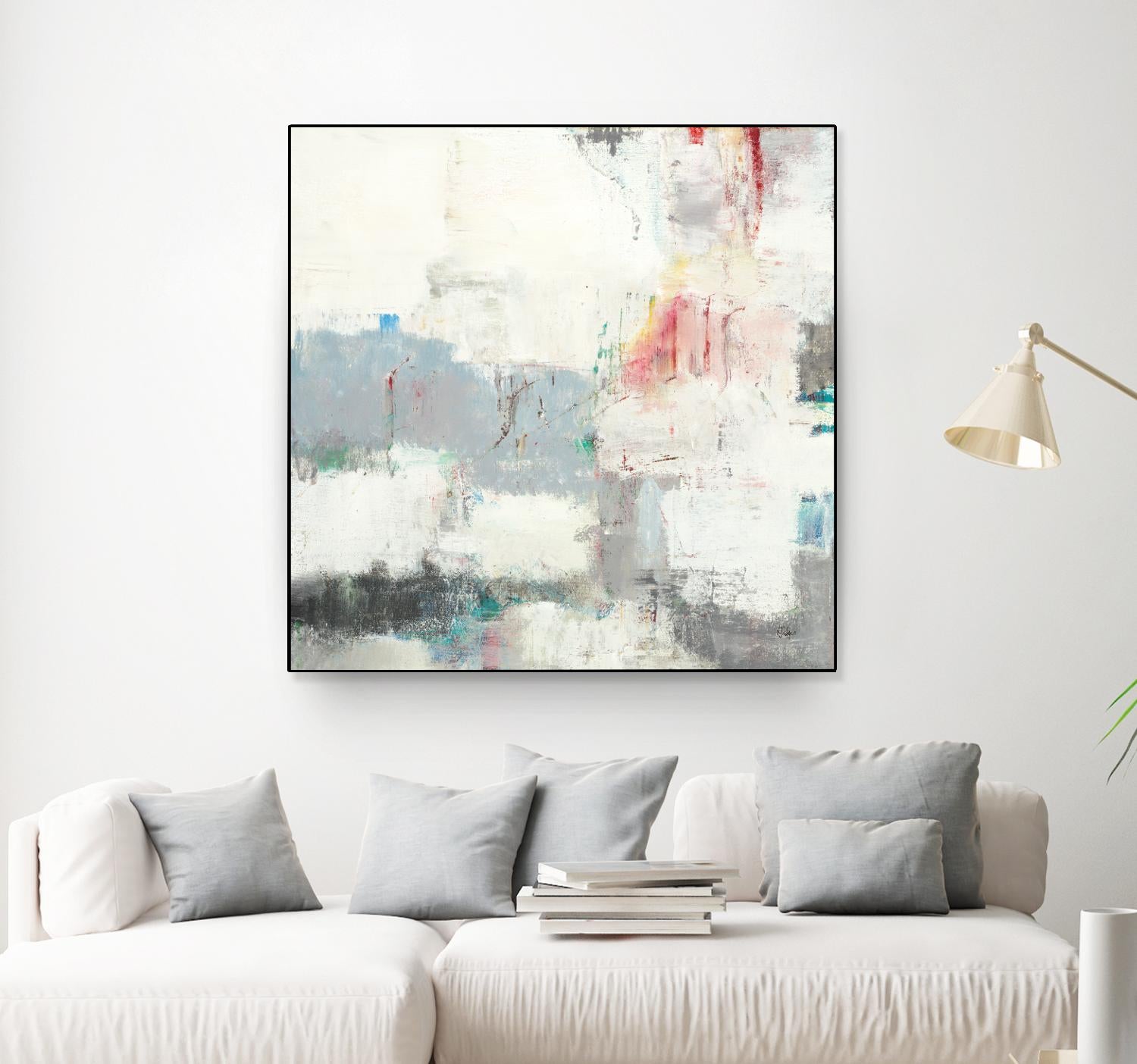 Clear Intentions by Lisa Ridgers on GIANT ART - beige abstract