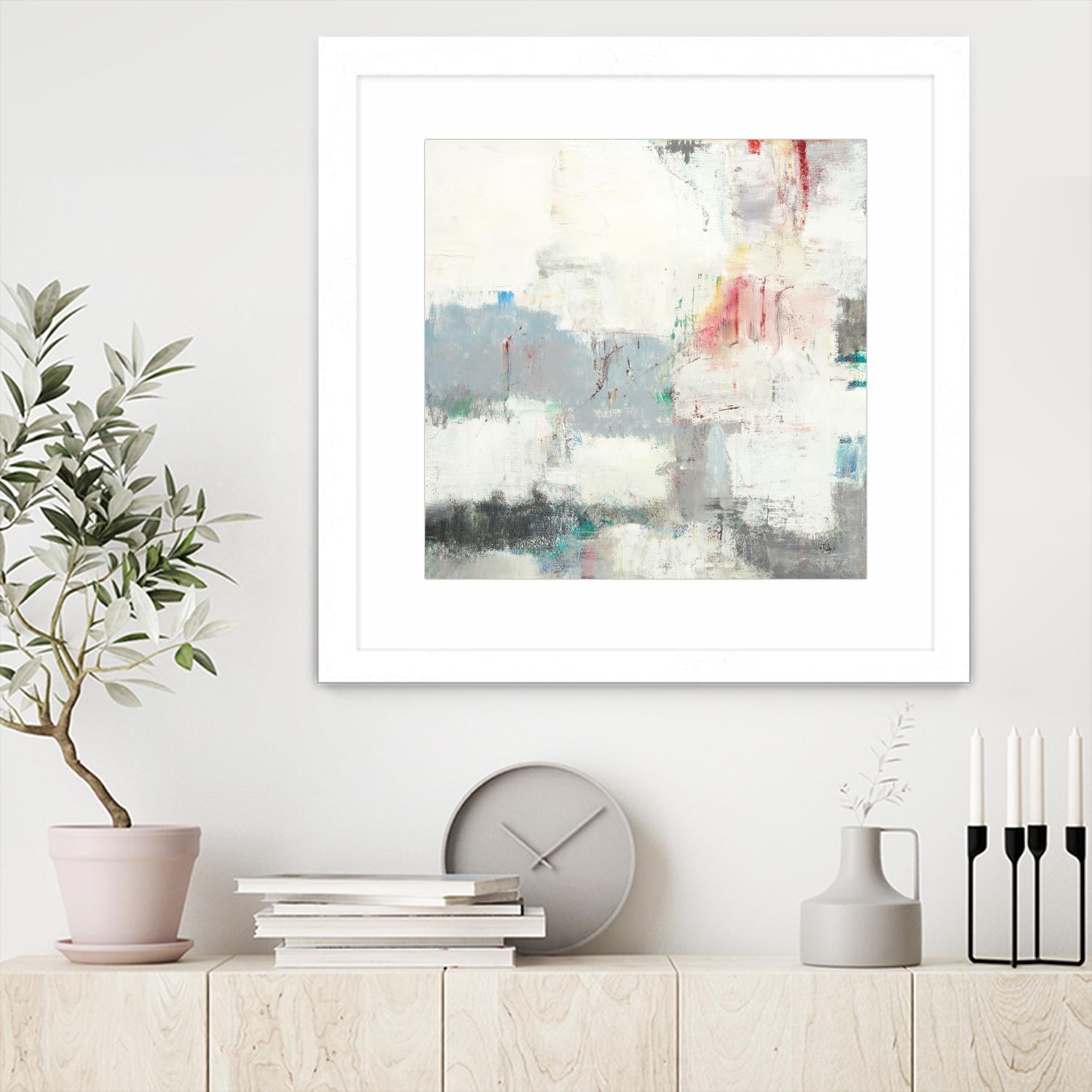 Clear Intentions by Lisa Ridgers on GIANT ART - beige abstract