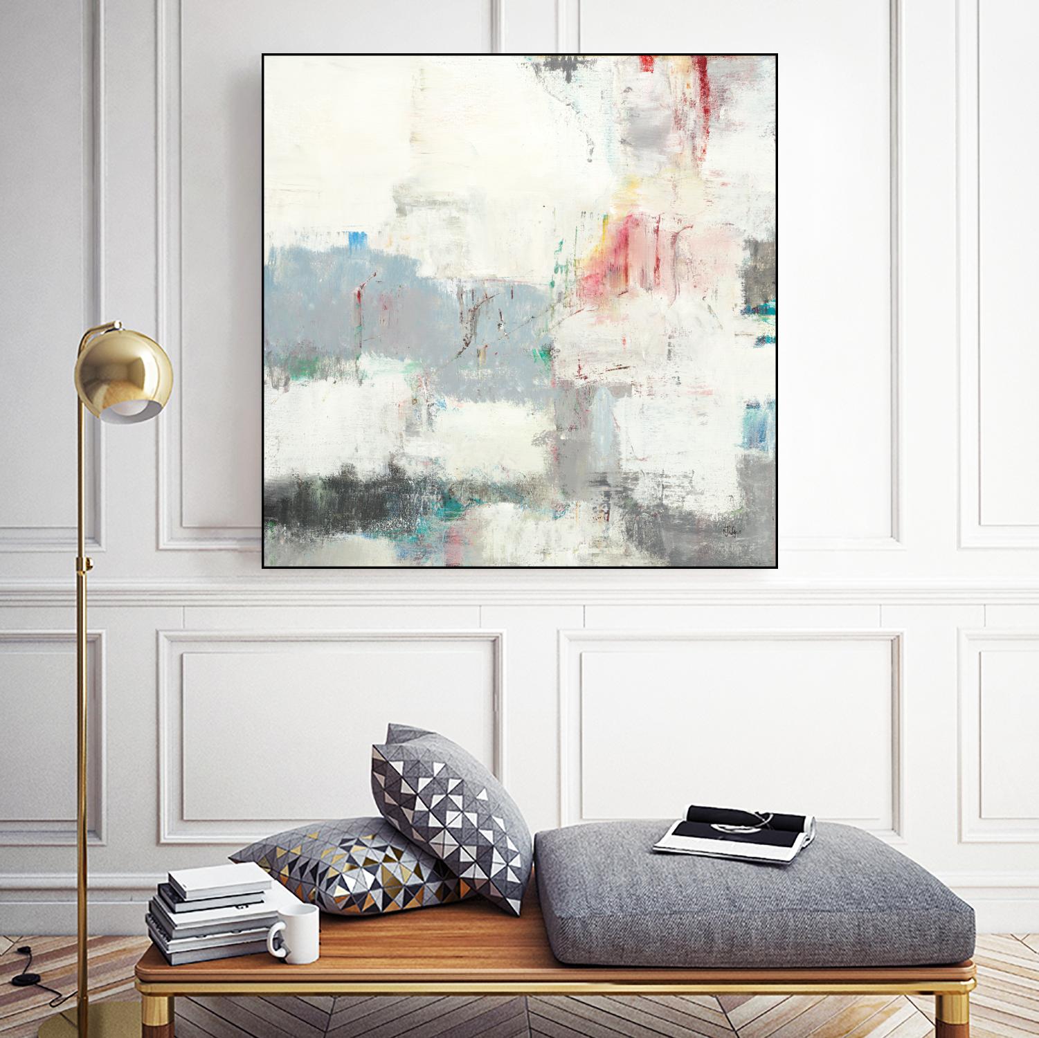 Clear Intentions by Lisa Ridgers on GIANT ART - beige abstract