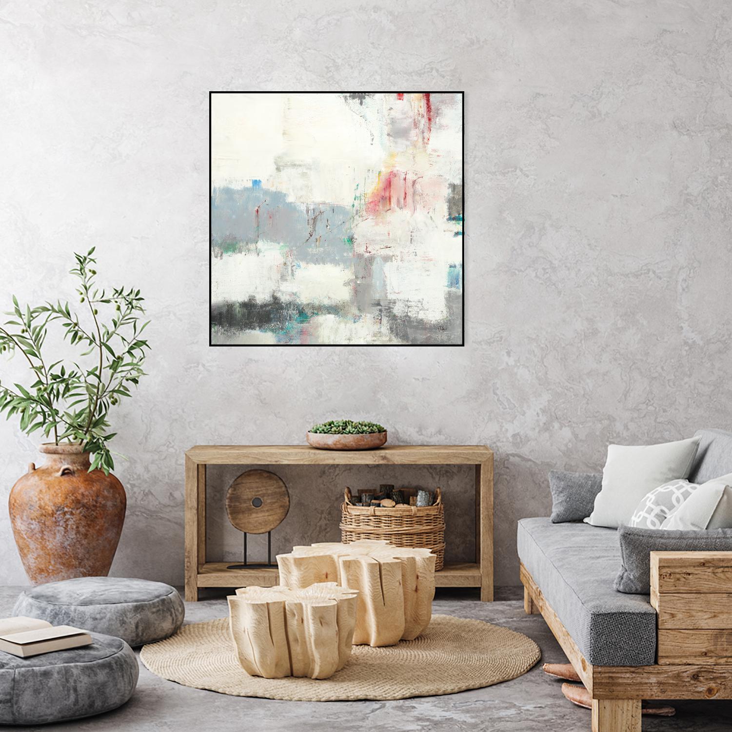 Clear Intentions by Lisa Ridgers on GIANT ART - beige abstract