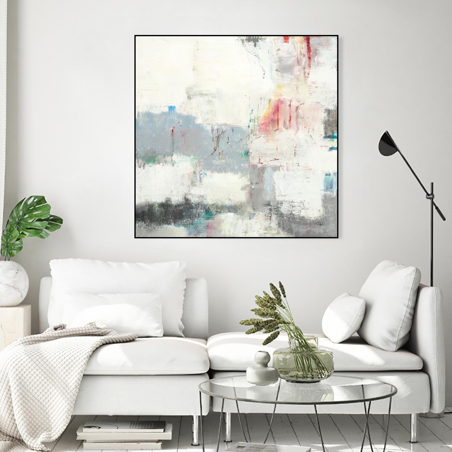 Clear Intentions by Lisa Ridgers on GIANT ART - beige abstract