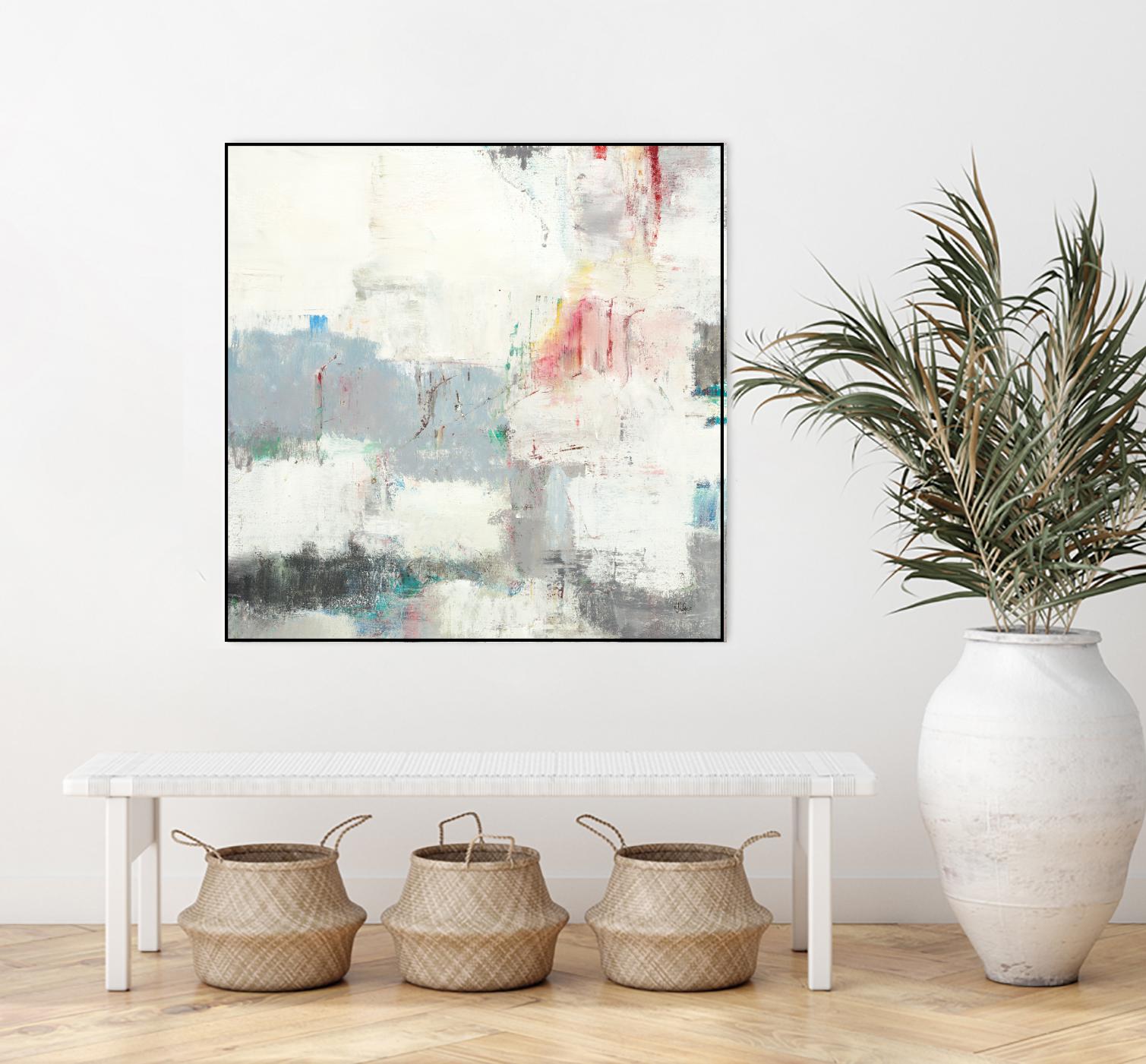 Clear Intentions by Lisa Ridgers on GIANT ART - beige abstract
