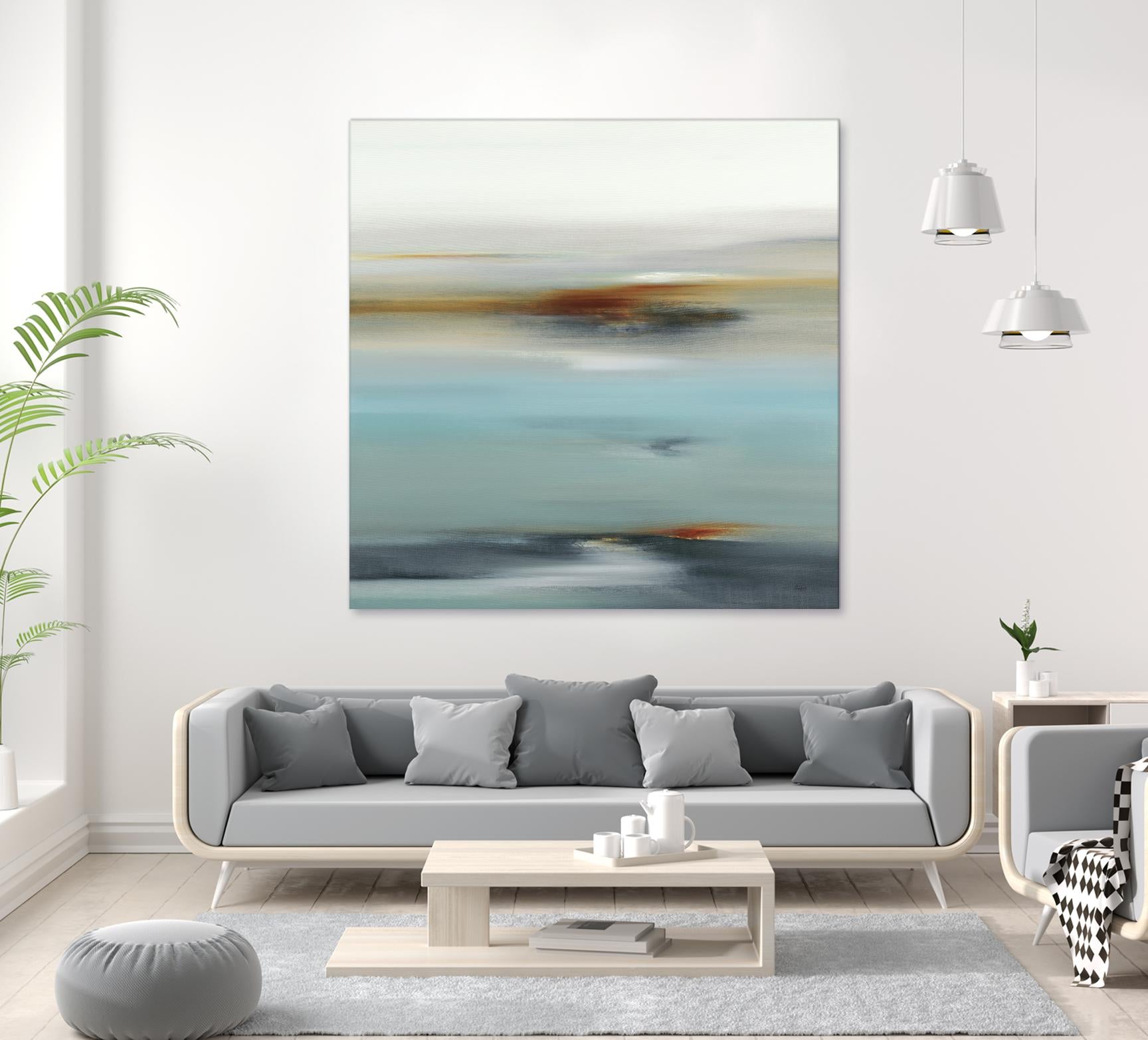 Calm Days II by Lisa Ridgers on GIANT ART - grey abstract