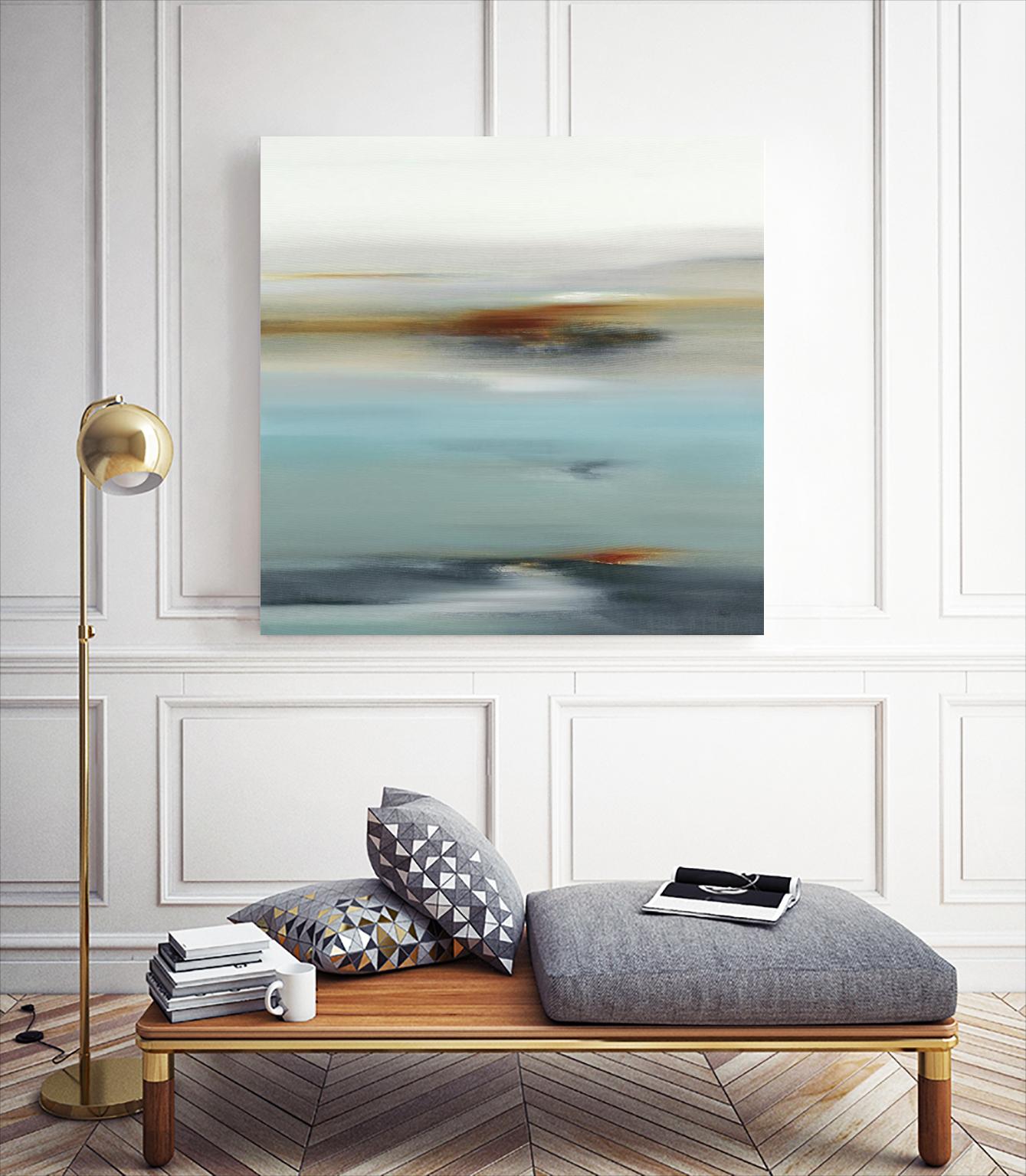 Calm Days II by Lisa Ridgers on GIANT ART - grey abstract