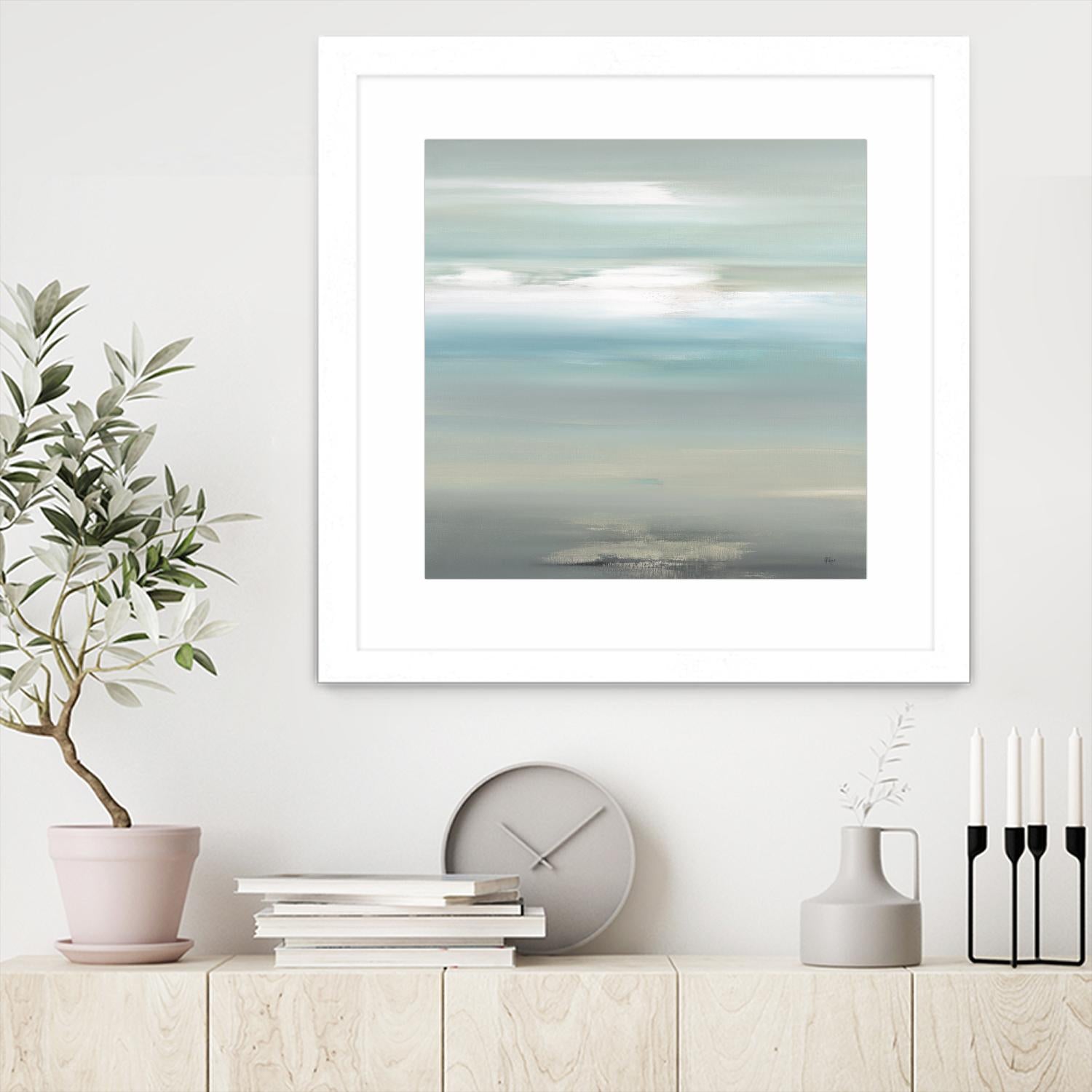 A Day By The Water by Lisa Ridgers on GIANT ART - grey abstract