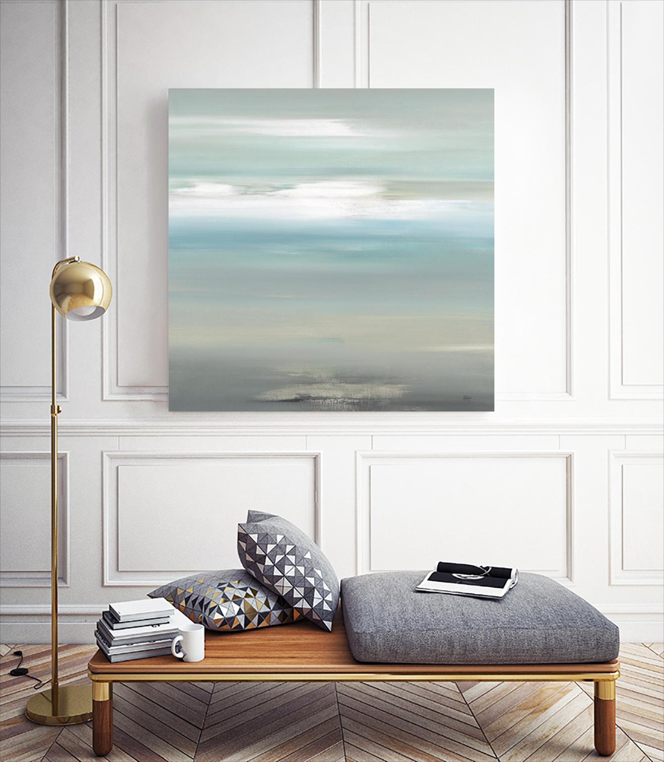 A Day By The Water by Lisa Ridgers on GIANT ART - grey abstract