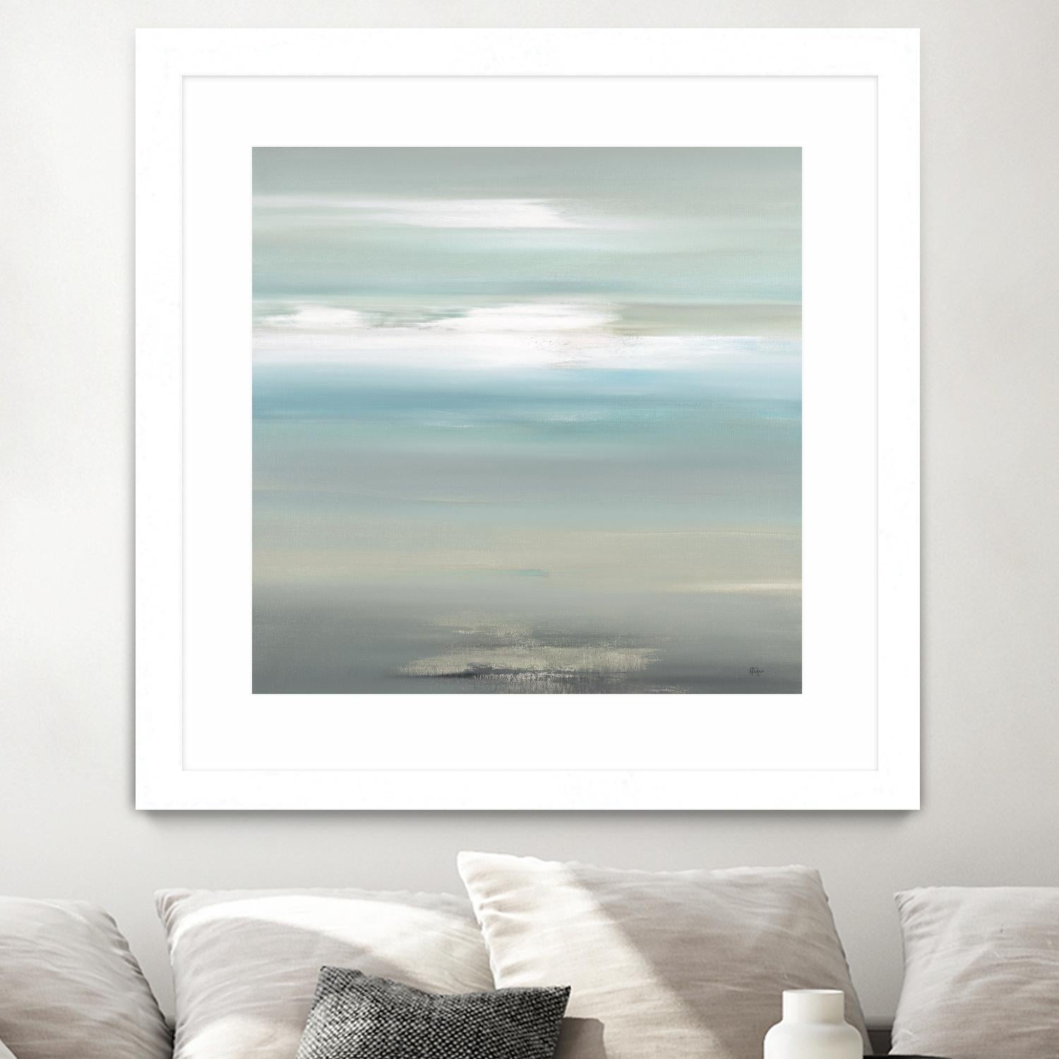 A Day By The Water by Lisa Ridgers on GIANT ART - grey abstract