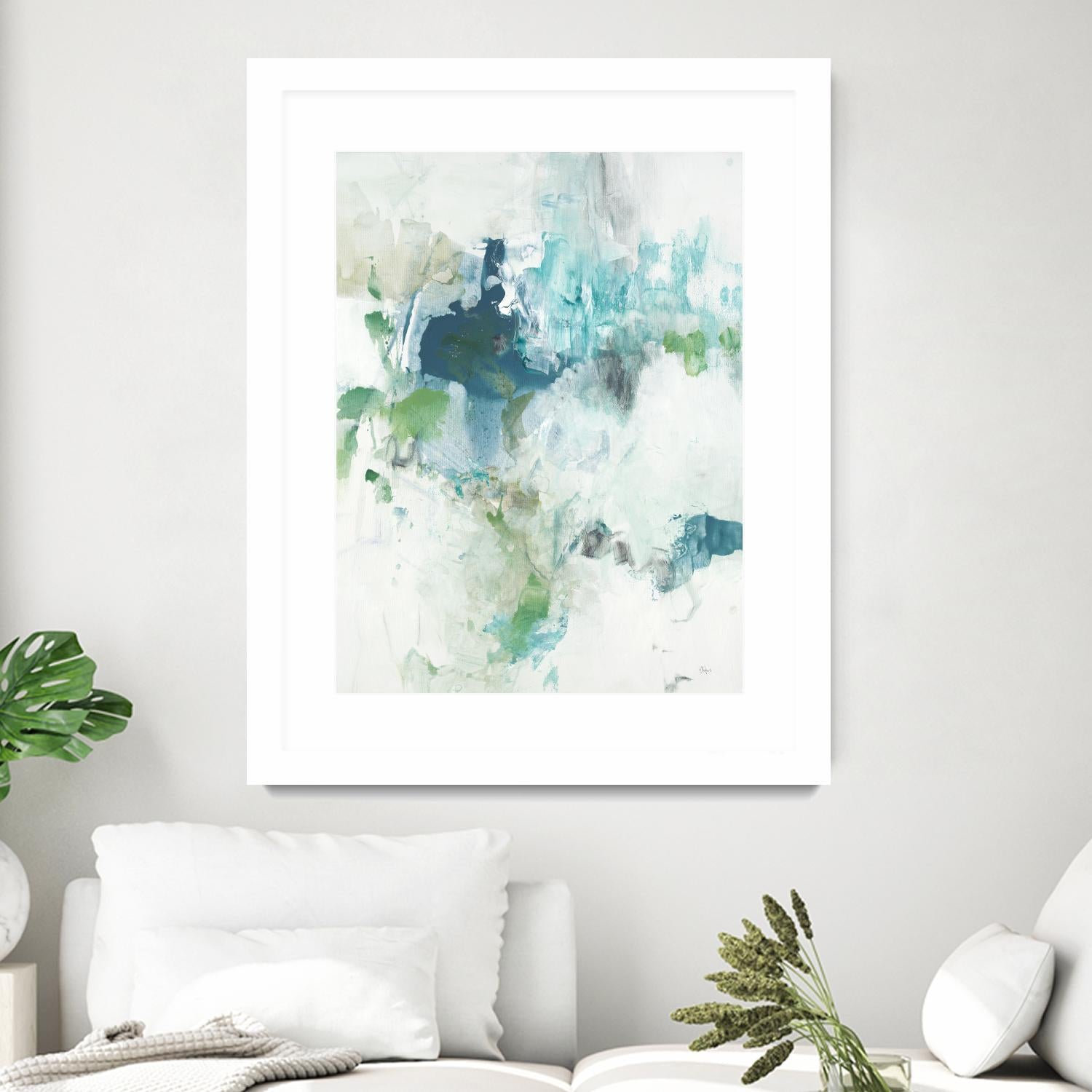 Splash II by Lisa Ridgers on GIANT ART - blue abstract