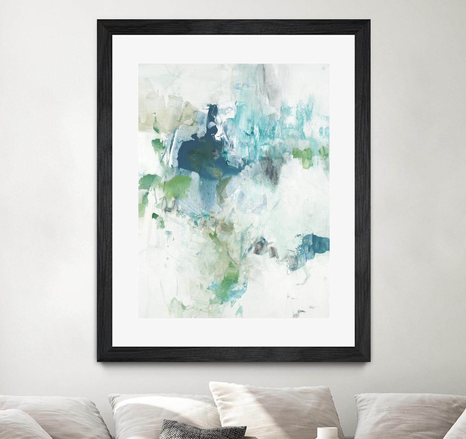 Splash II by Lisa Ridgers on GIANT ART - blue abstract