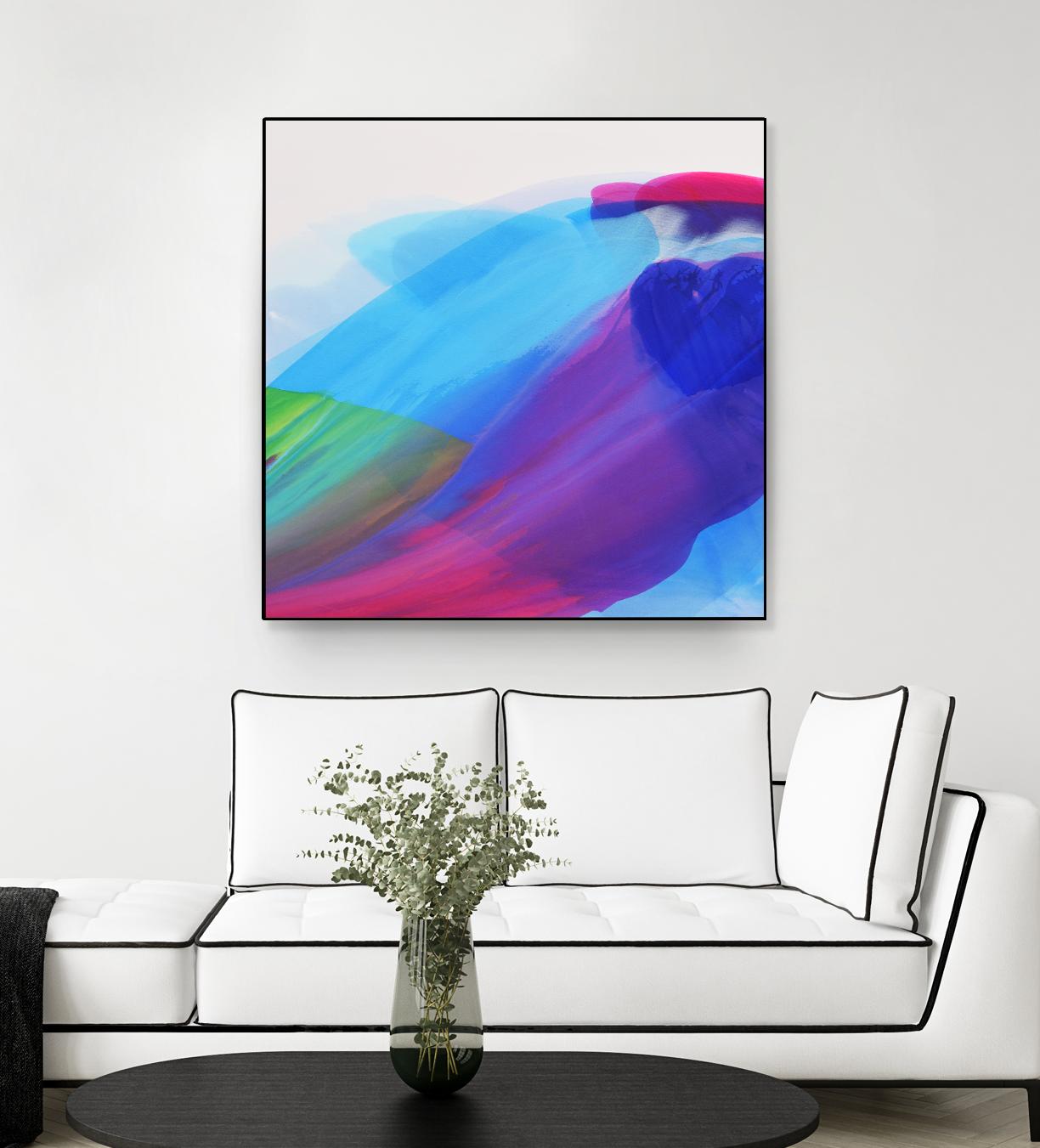 Spiritual Journey I by Linda Stelling on GIANT ART - blues, purples fluid abstracts