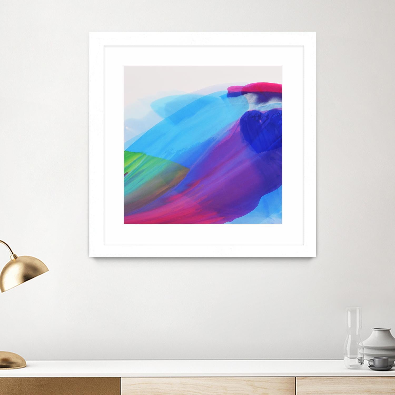 Spiritual Journey I by Linda Stelling on GIANT ART - blues, purples fluid abstracts