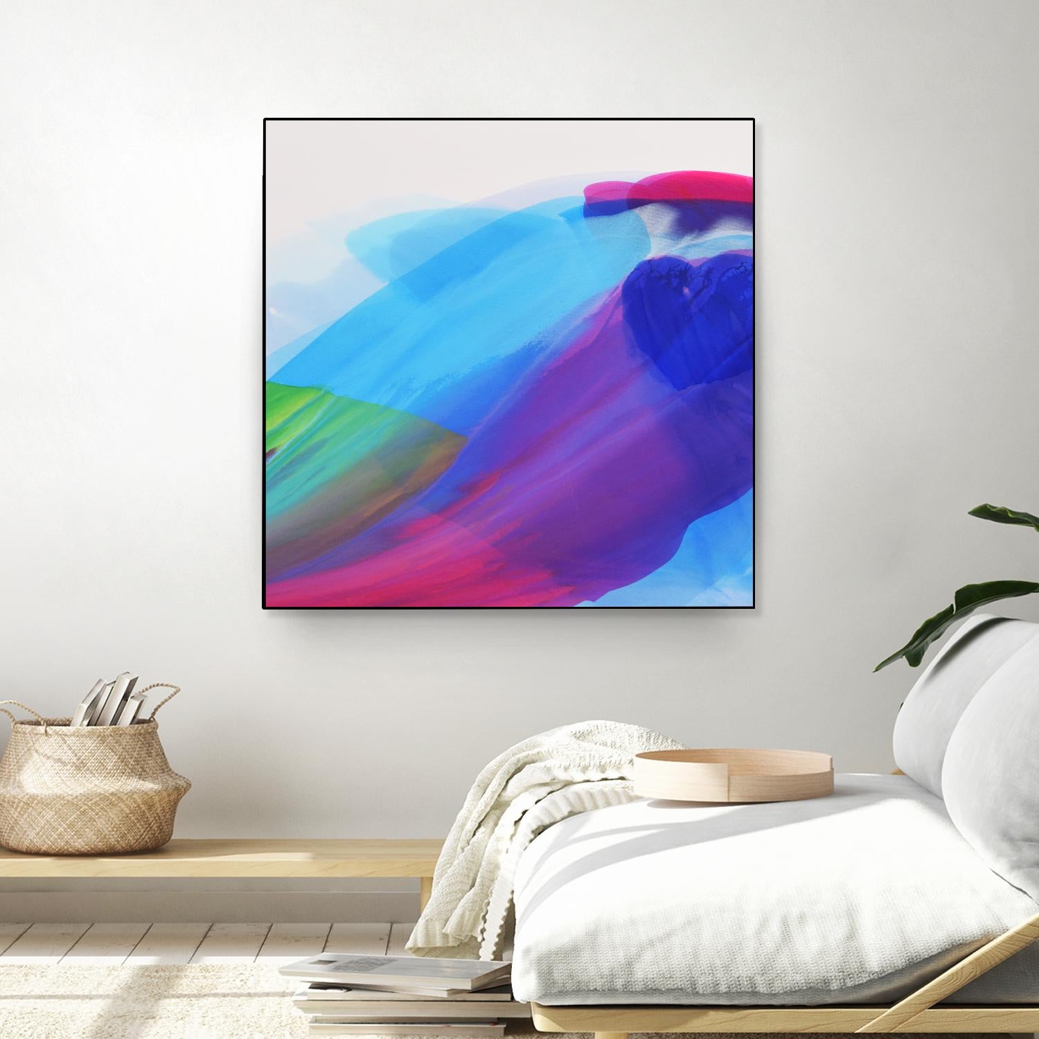 Spiritual Journey I by Linda Stelling on GIANT ART - blues, purples fluid abstracts