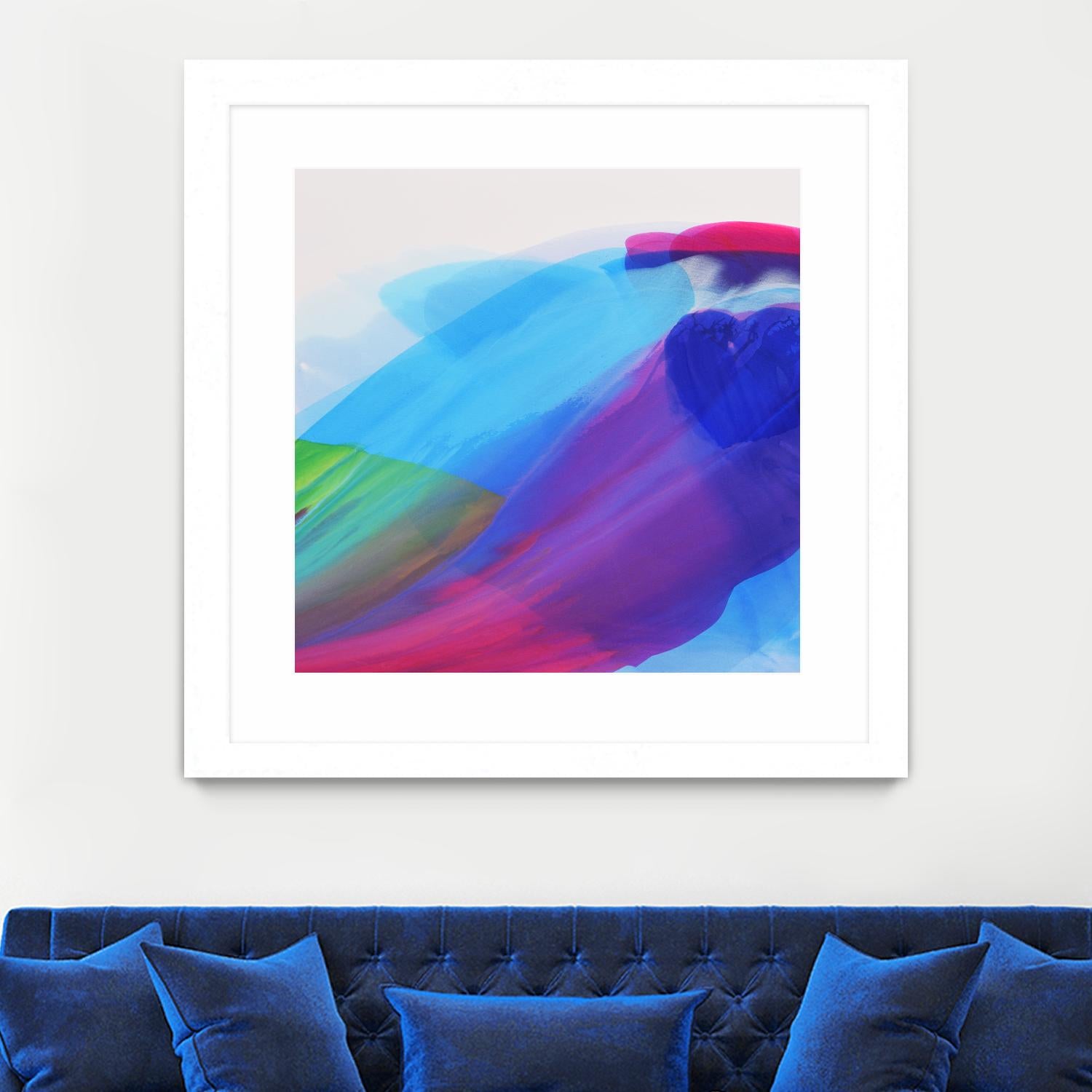 Spiritual Journey I by Linda Stelling on GIANT ART - blues, purples fluid abstracts