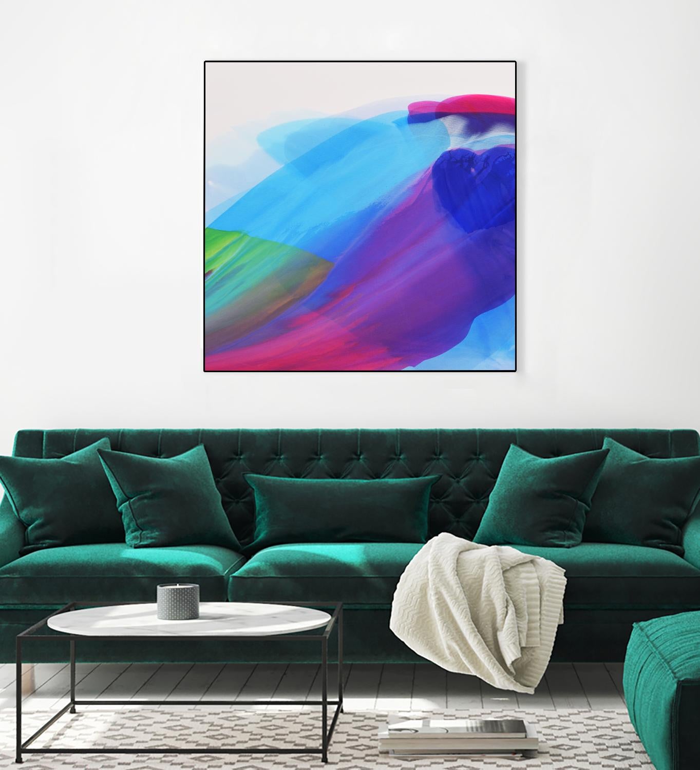 Spiritual Journey I by Linda Stelling on GIANT ART - blues, purples fluid abstracts