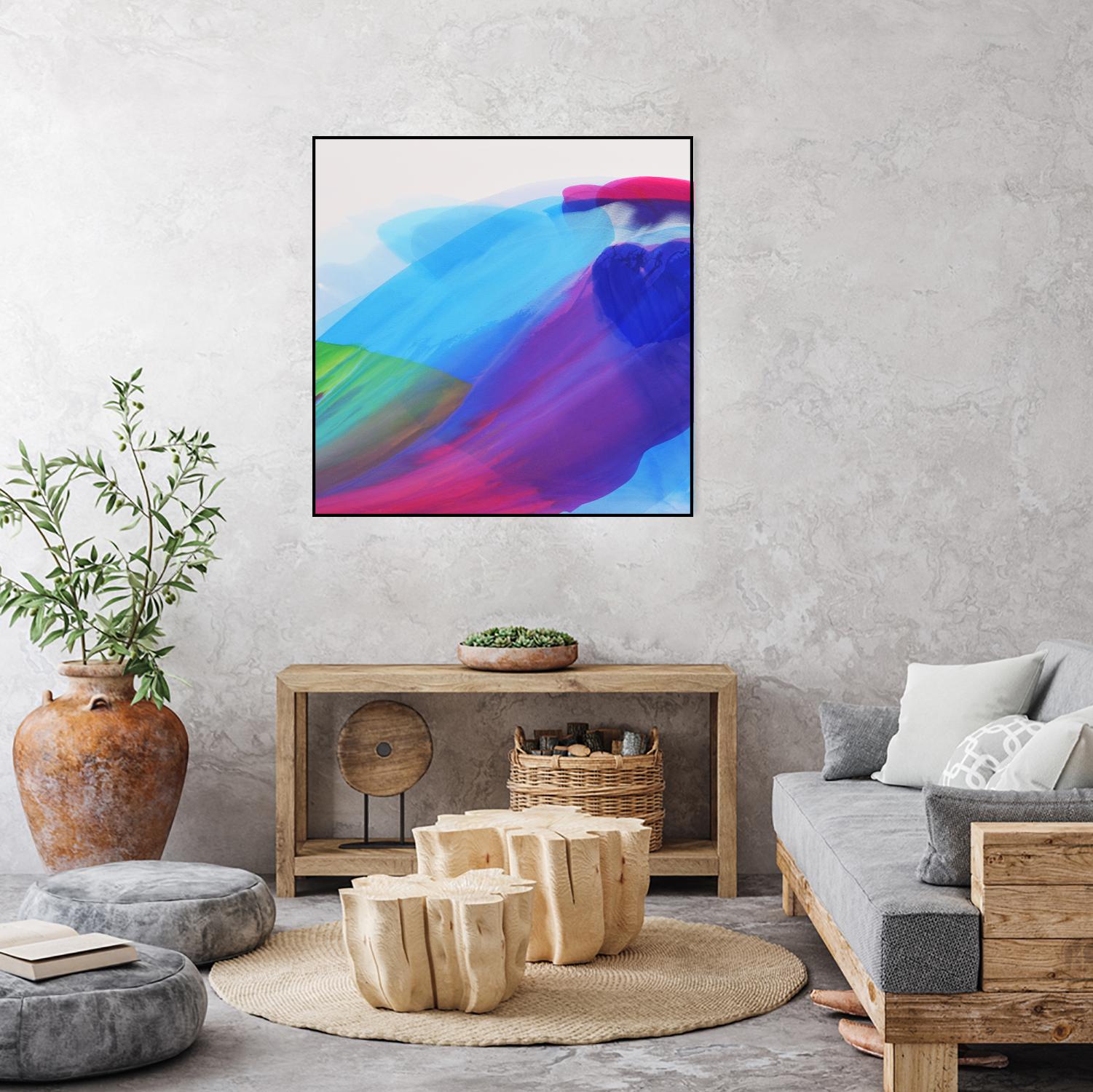 Spiritual Journey I by Linda Stelling on GIANT ART - blues, purples fluid abstracts