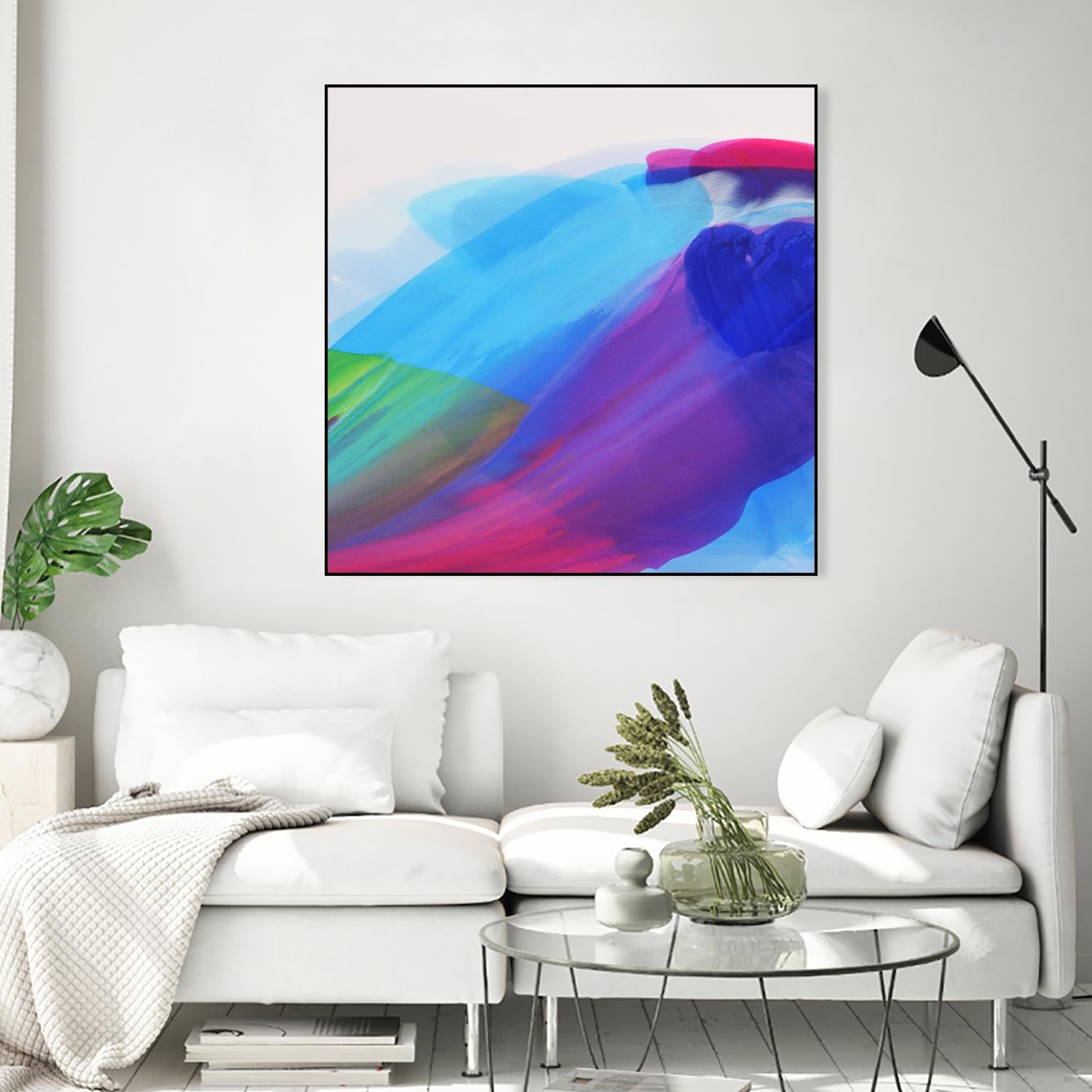 Spiritual Journey I by Linda Stelling on GIANT ART - blues, purples fluid abstracts