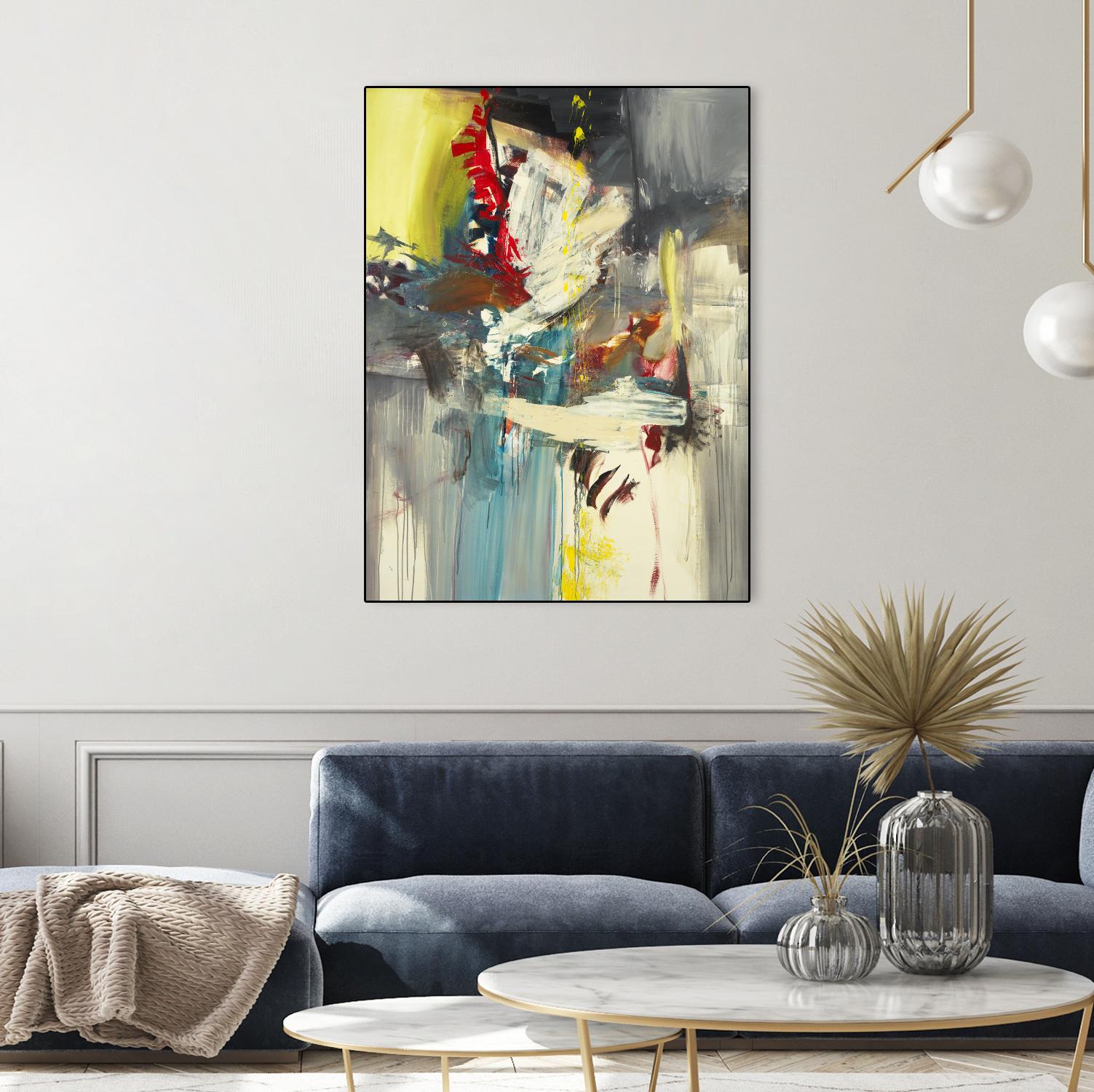 Kheeler's Garden by Sarah Stockstill on GIANT ART - yellow abstract