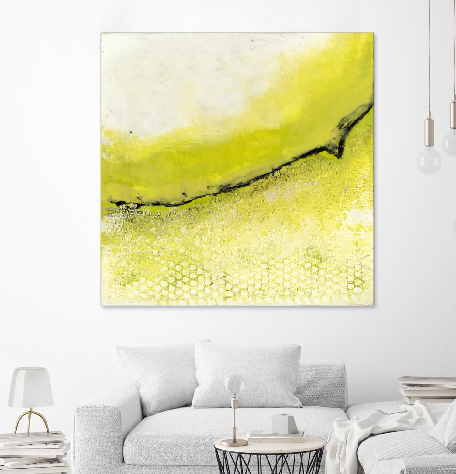 Lime Poppy by Laura Van Horne on GIANT ART - black abstract