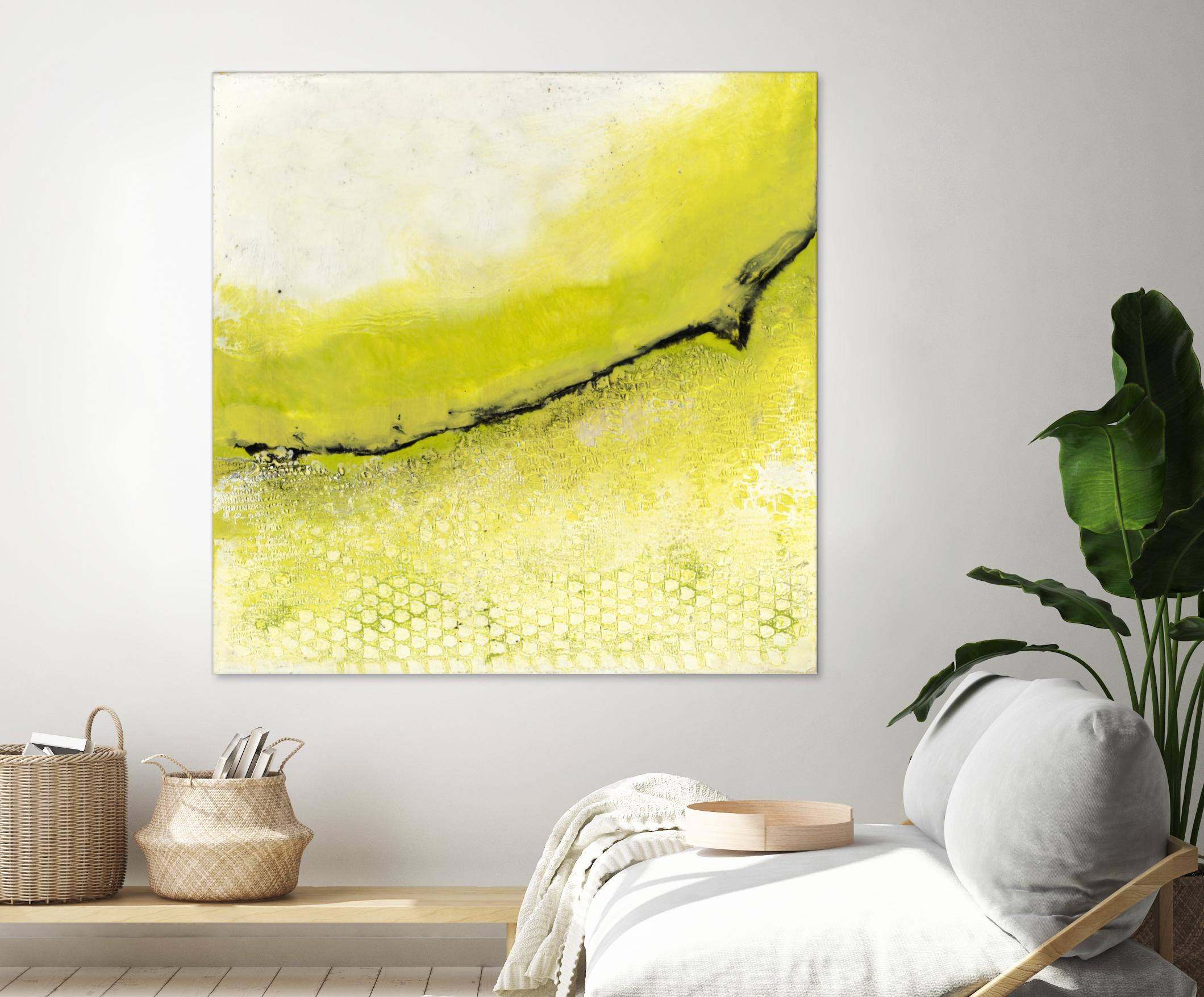 Lime Poppy by Laura Van Horne on GIANT ART - black abstract