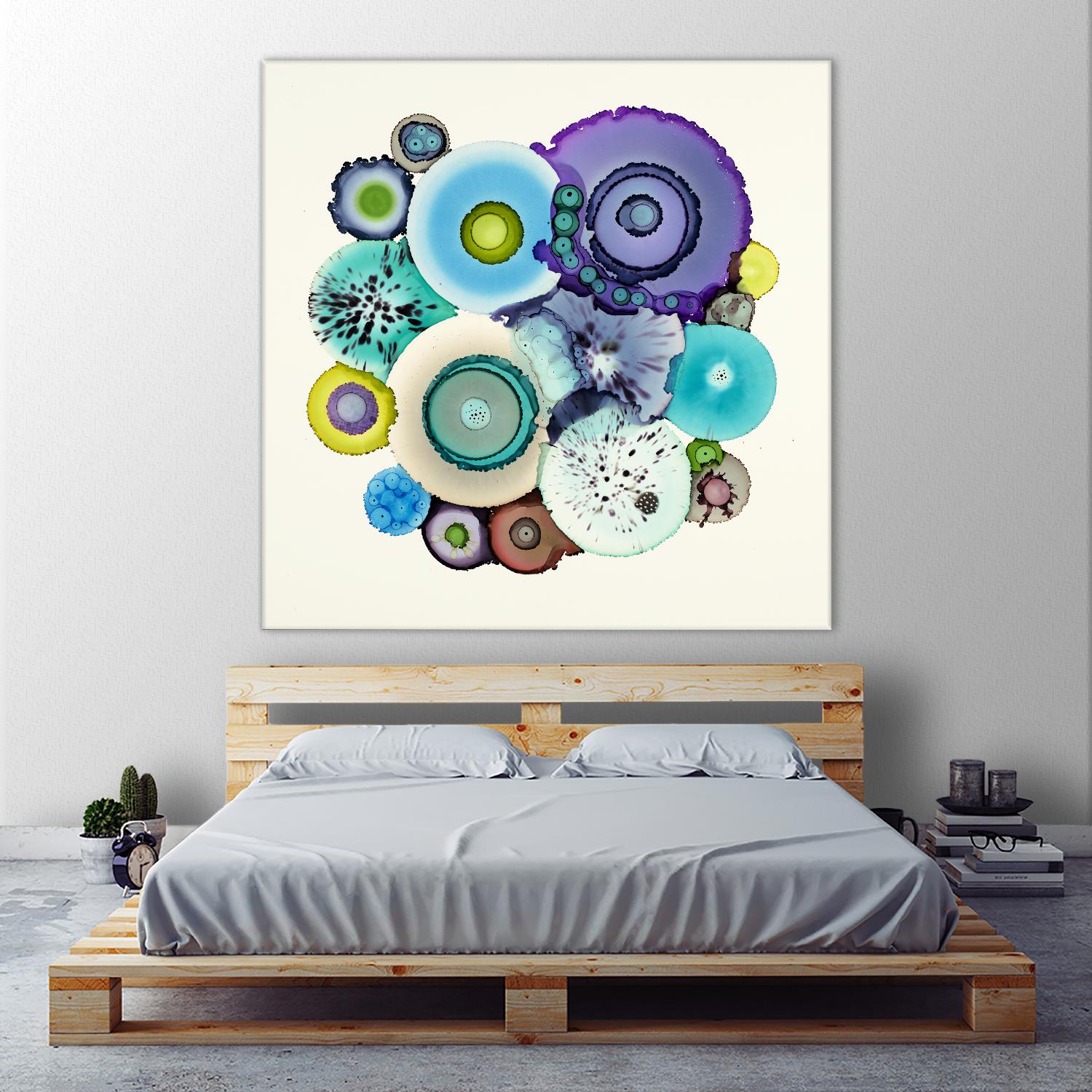 Stuck by Laura Van Horne on GIANT ART - purple abstract