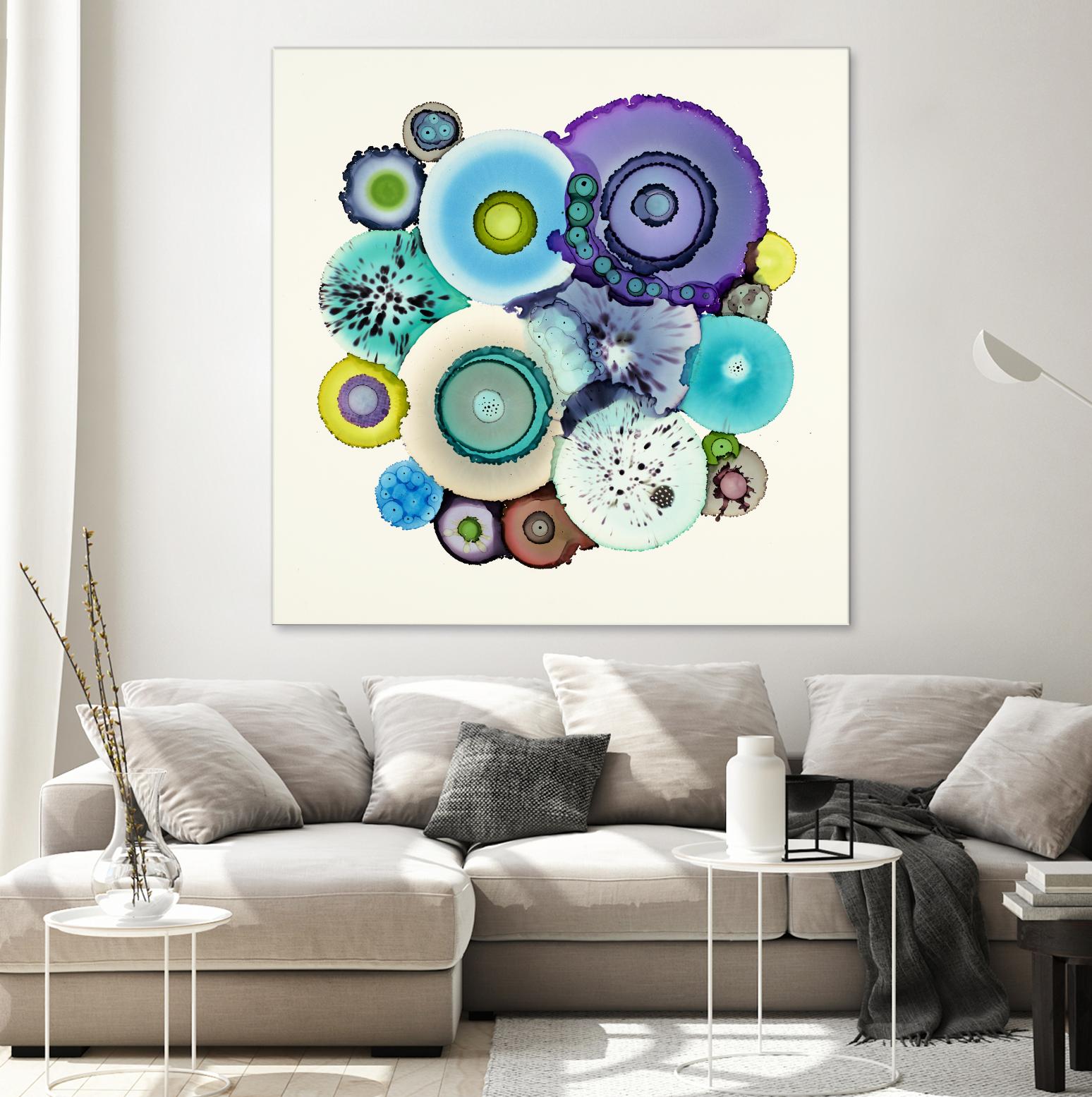 Stuck by Laura Van Horne on GIANT ART - purple abstract