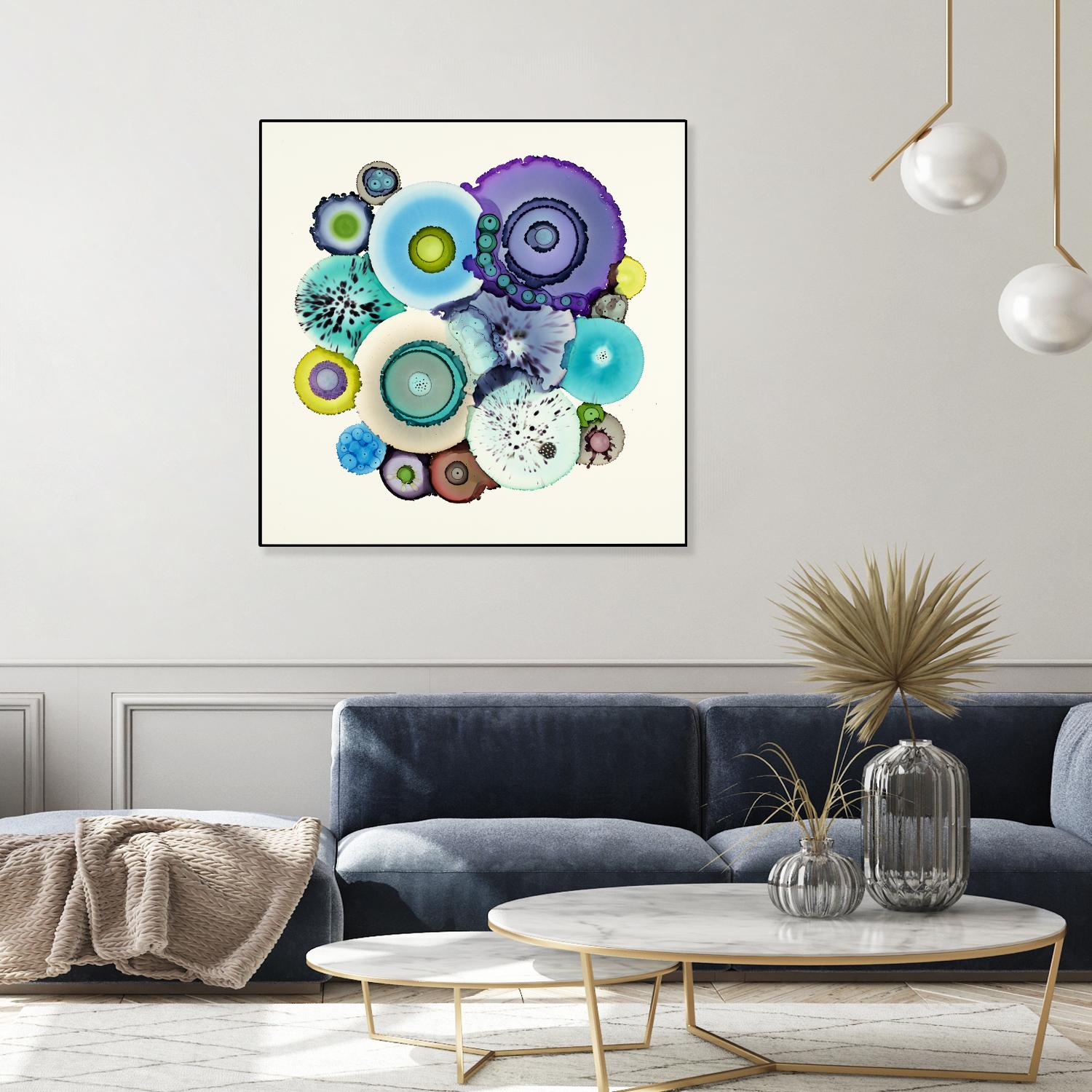 Stuck by Laura Van Horne on GIANT ART - purple abstract