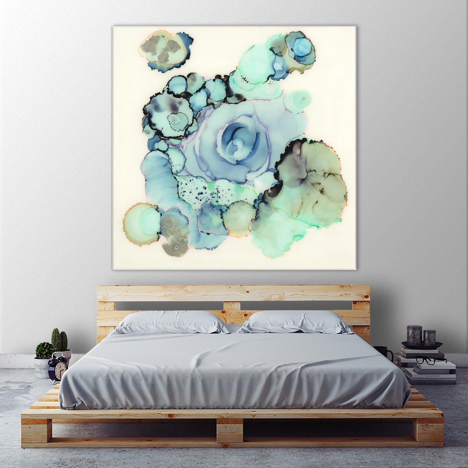 Blue Rose by Laura VanHorne on GIANT ART - blue contemporary