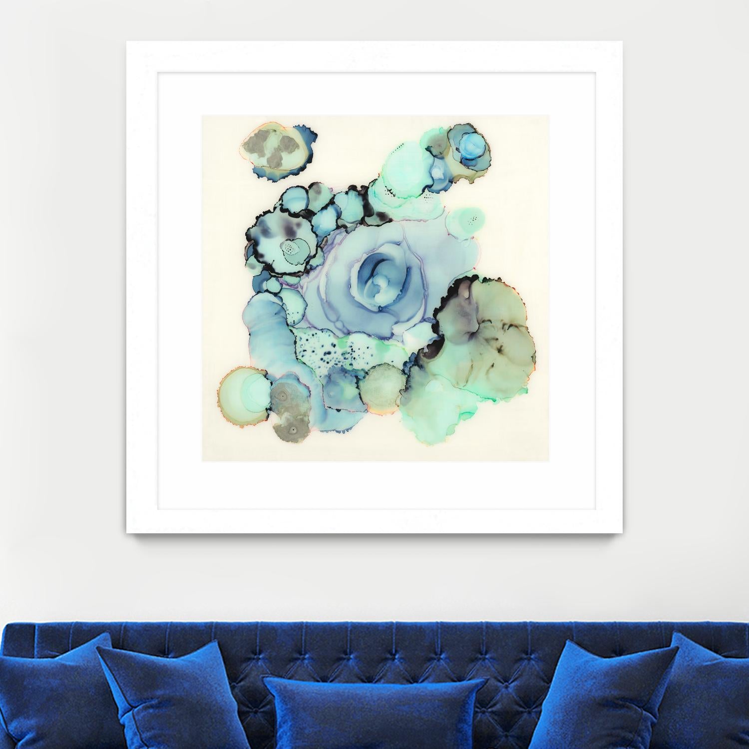 Blue Rose by Laura VanHorne on GIANT ART - blue contemporary