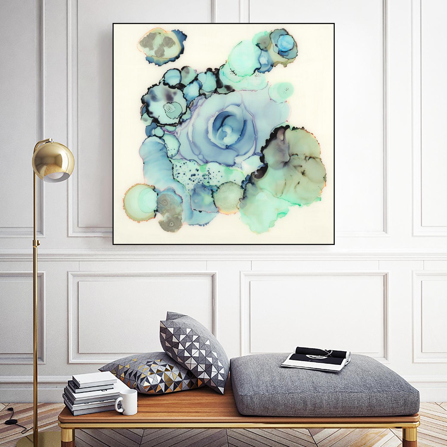 Blue Rose by Laura VanHorne on GIANT ART - blue contemporary