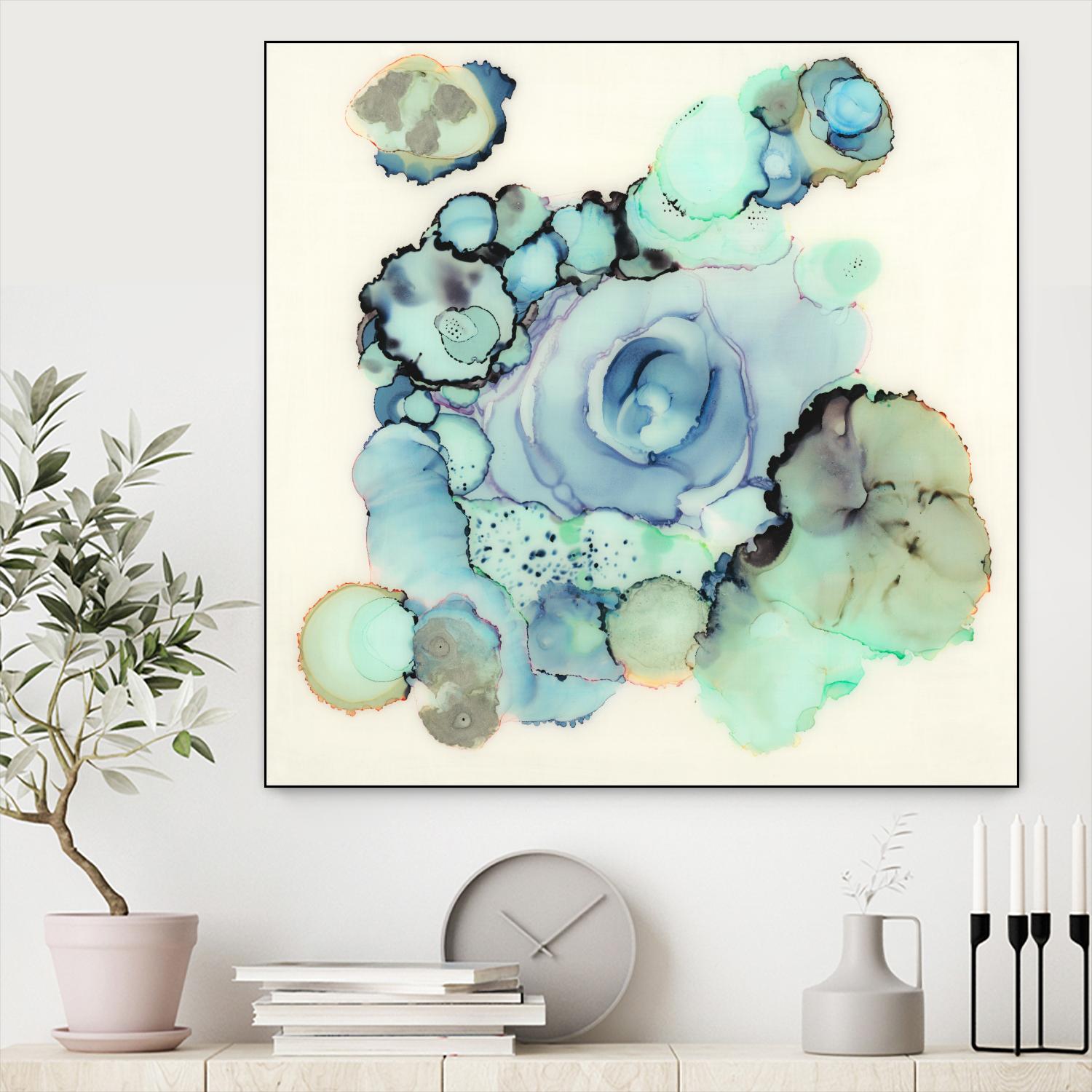 Blue Rose by Laura VanHorne on GIANT ART - blue contemporary