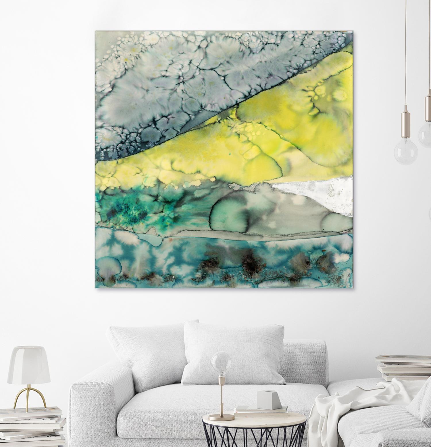 Water Hills by Laura VanHorne on GIANT ART - turquoise abstract