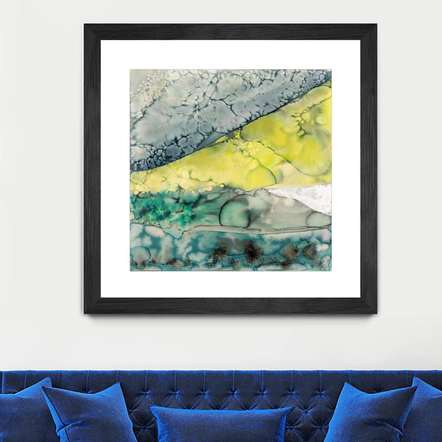 Water Hills by Laura VanHorne on GIANT ART - turquoise abstract