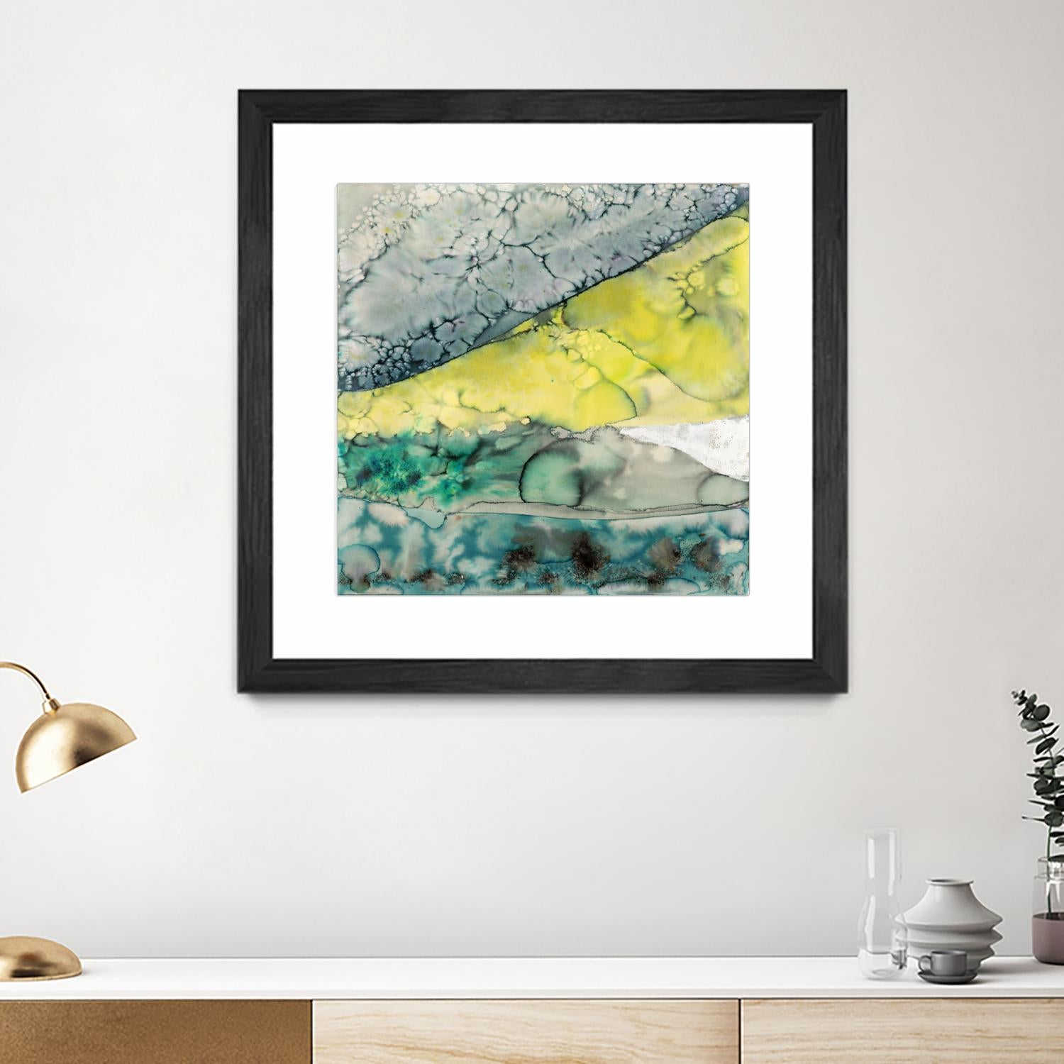 Water Hills by Laura VanHorne on GIANT ART - turquoise abstract