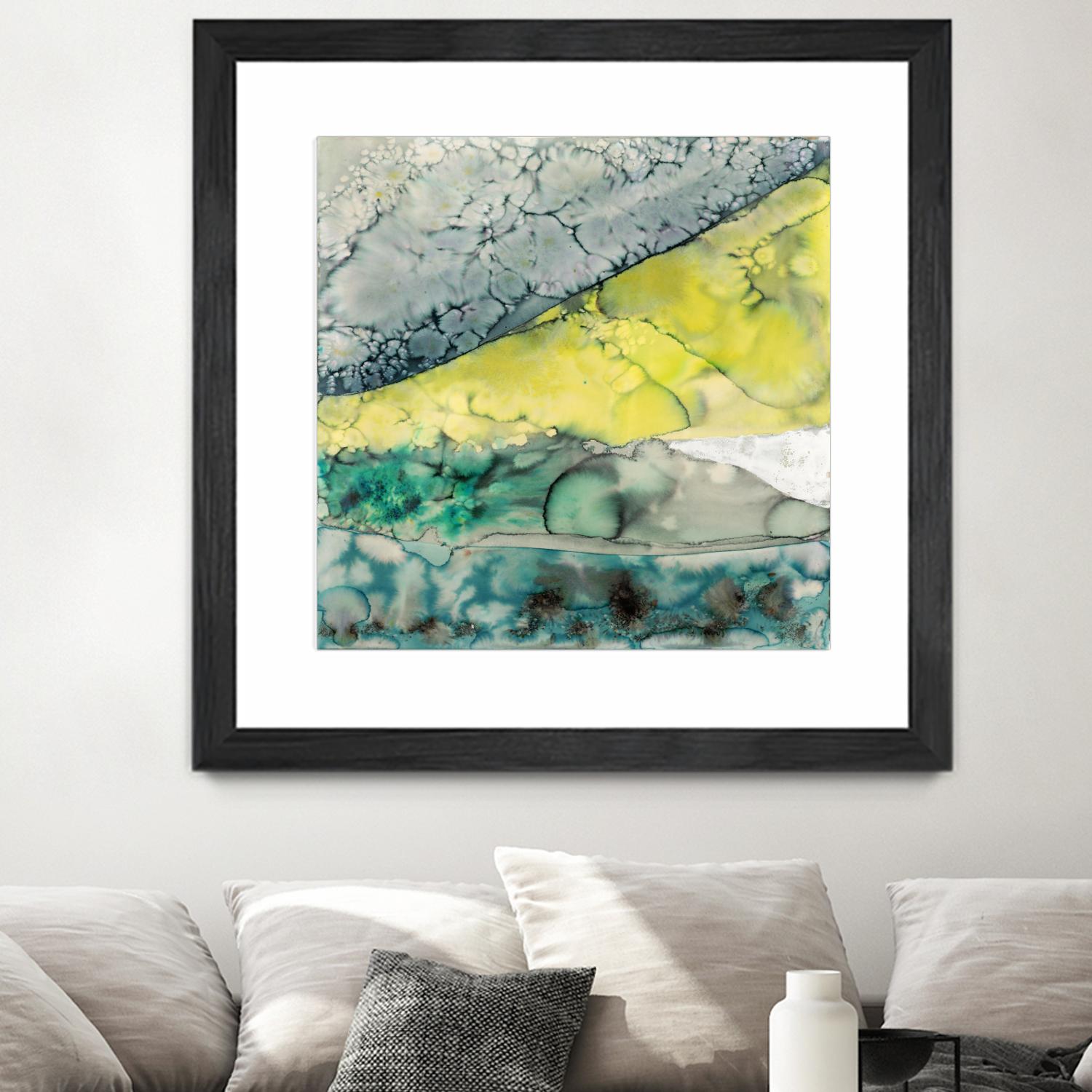 Water Hills by Laura VanHorne on GIANT ART - turquoise abstract