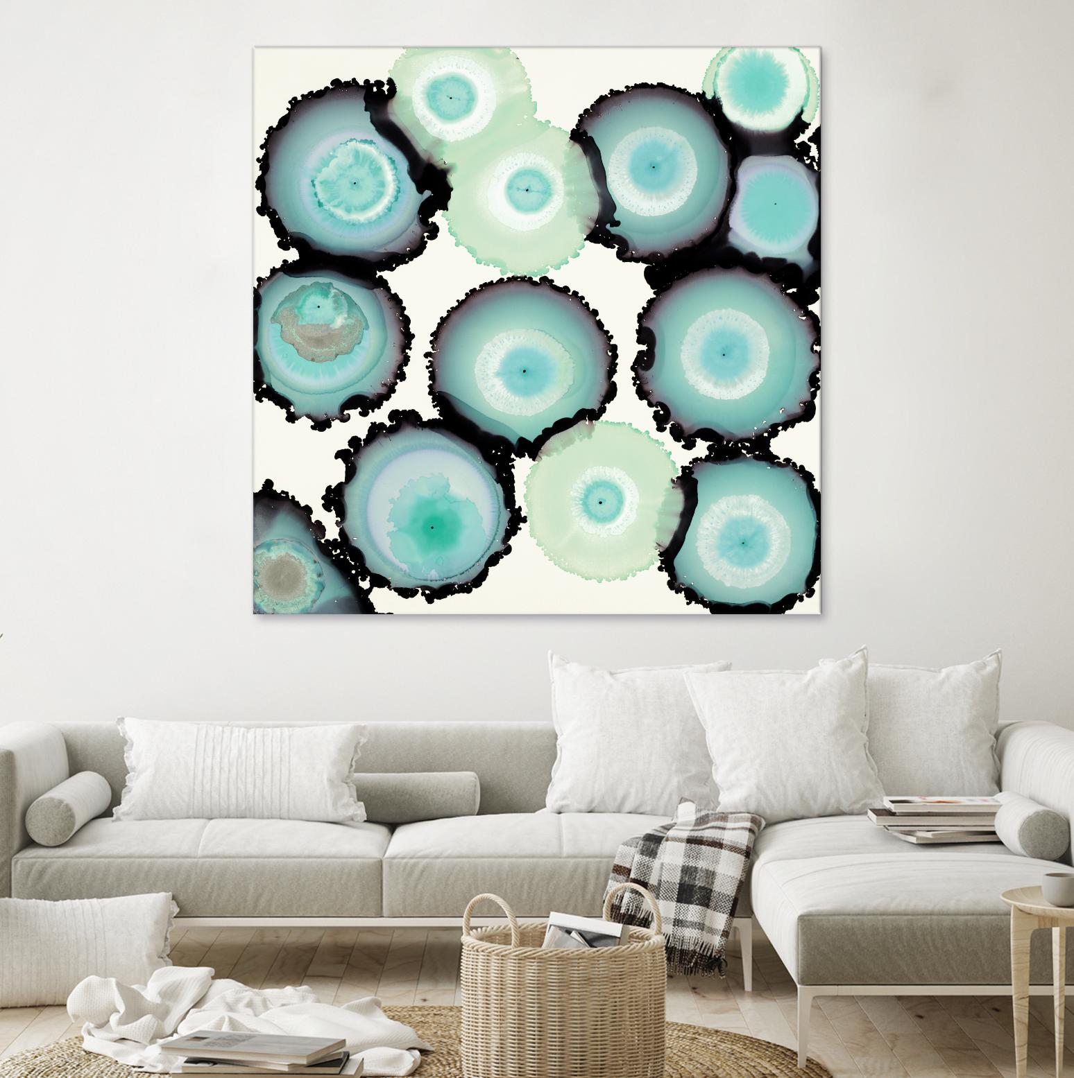 Light Blue Geode by Laura Van Horne on GIANT ART - beige abstract