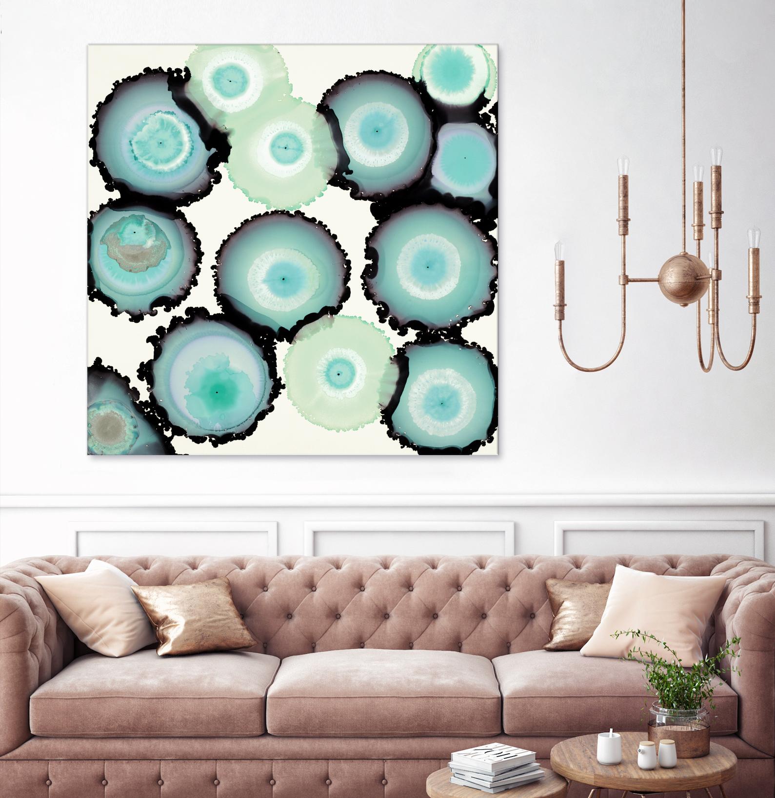 Light Blue Geode by Laura Van Horne on GIANT ART - beige abstract