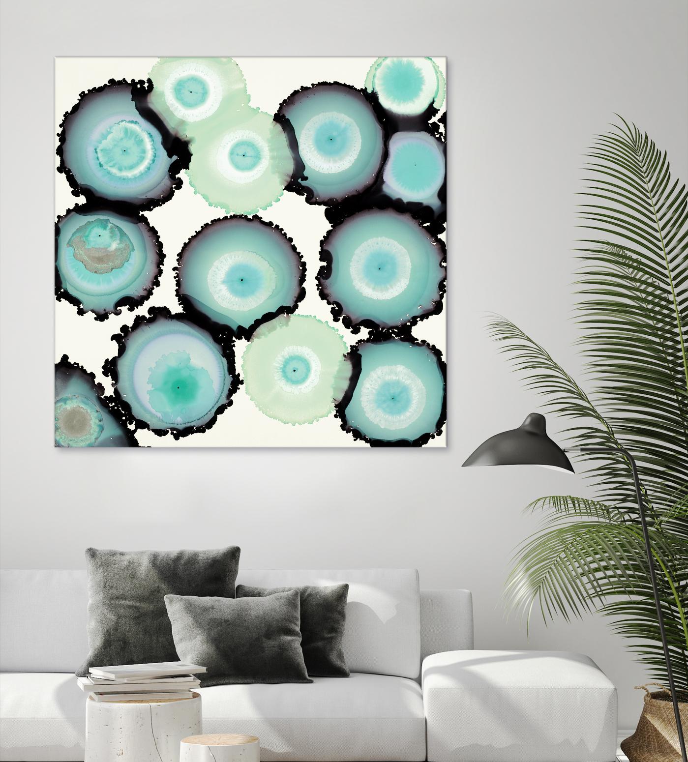 Light Blue Geode by Laura Van Horne on GIANT ART - beige abstract