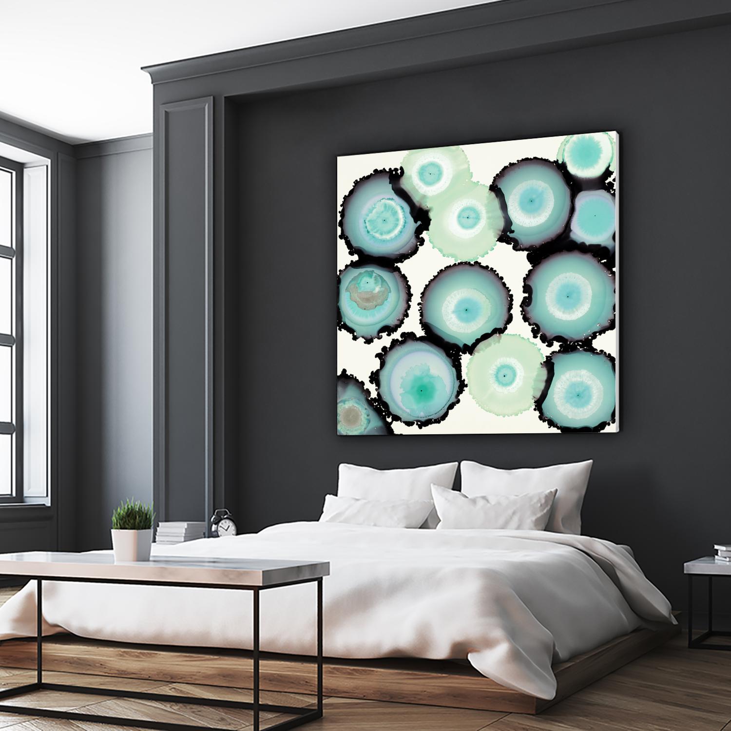 Light Blue Geode by Laura Van Horne on GIANT ART - beige abstract