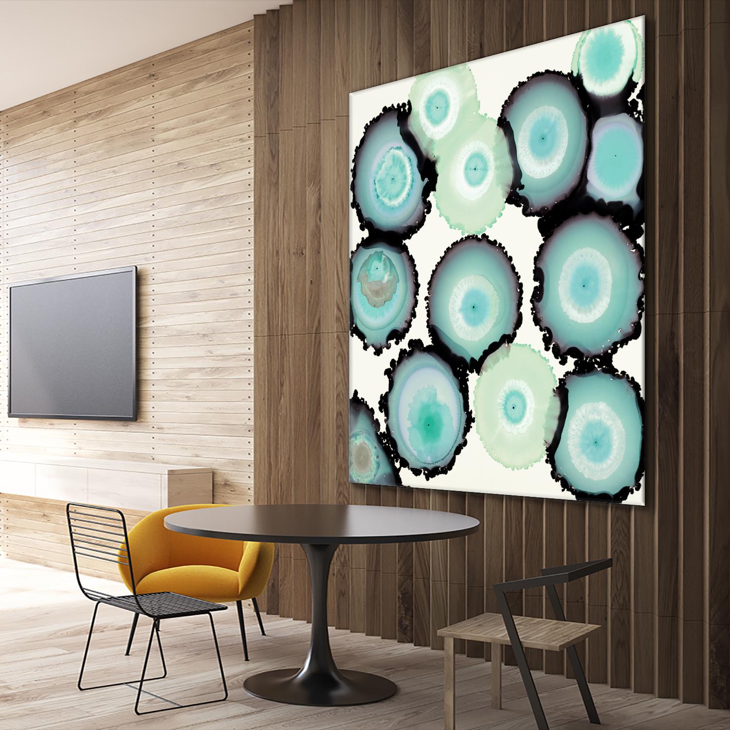 Light Blue Geode by Laura Van Horne on GIANT ART - beige abstract