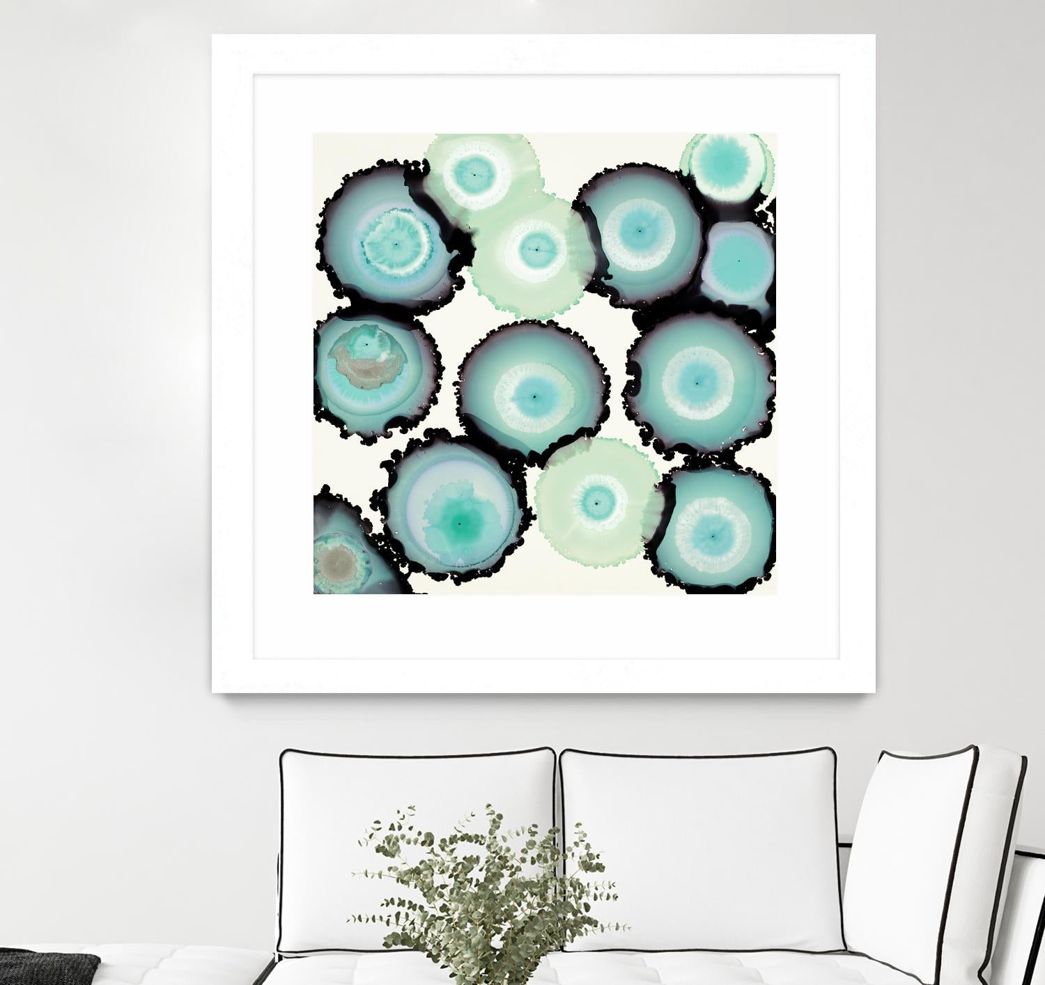 Light Blue Geode by Laura Van Horne on GIANT ART - beige abstract