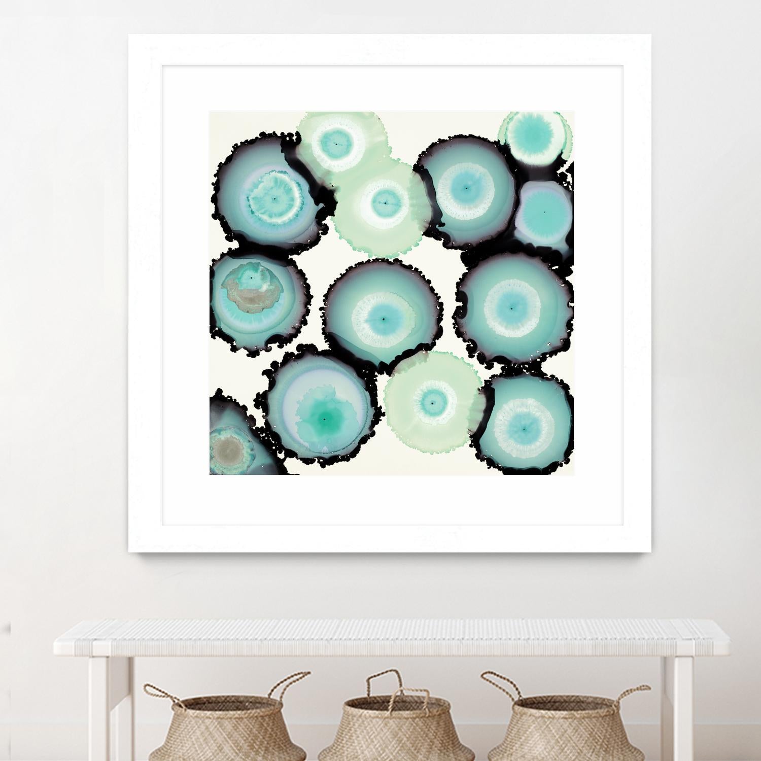 Light Blue Geode by Laura Van Horne on GIANT ART - beige abstract
