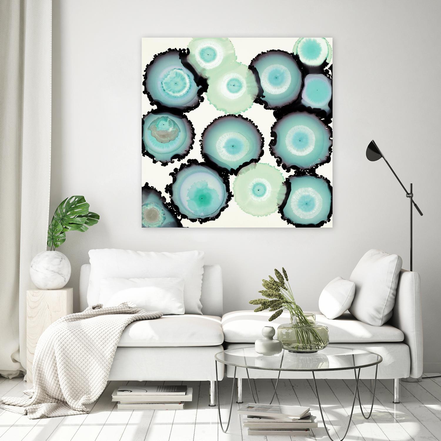 Light Blue Geode by Laura Van Horne on GIANT ART - beige abstract
