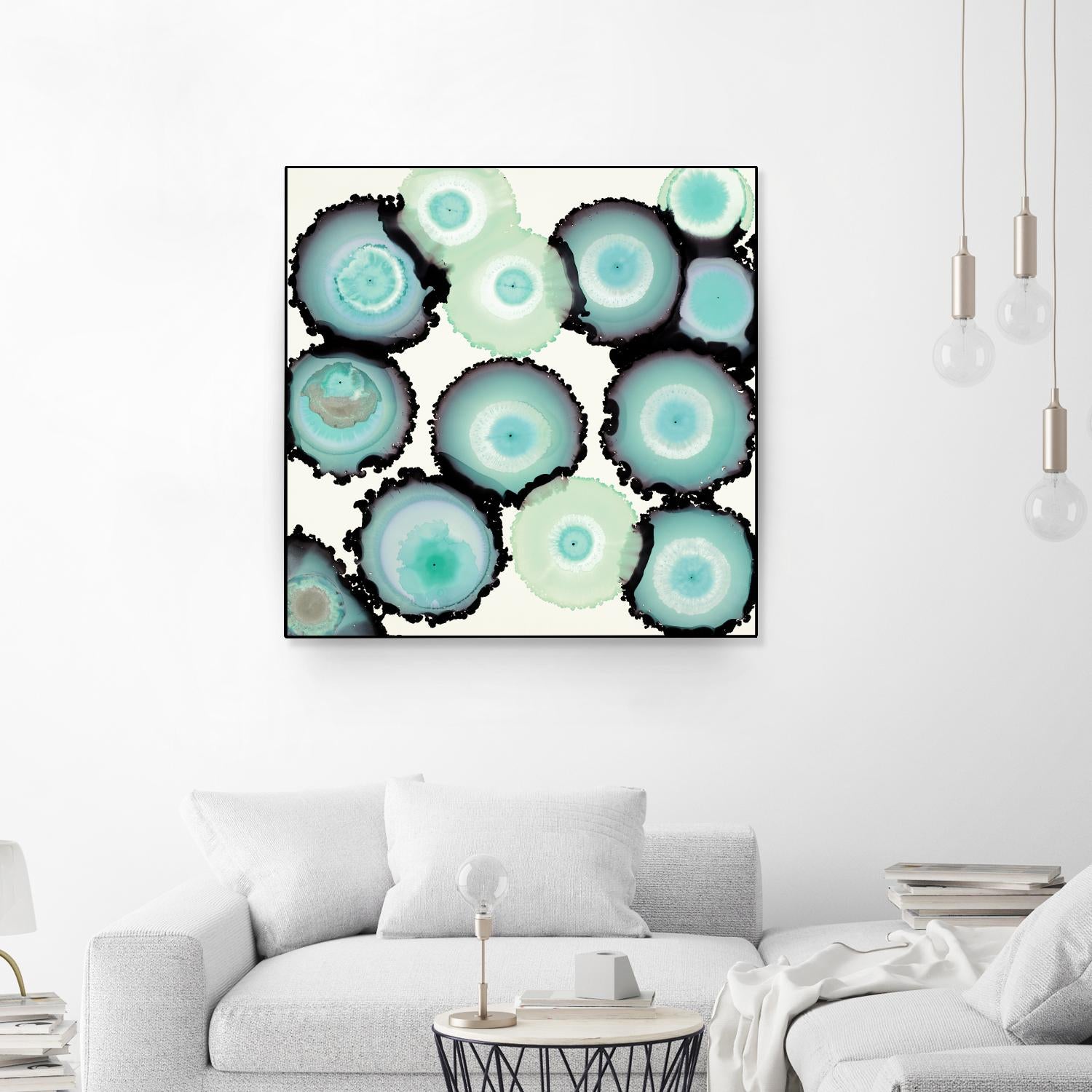 Light Blue Geode by Laura Van Horne on GIANT ART - beige abstract