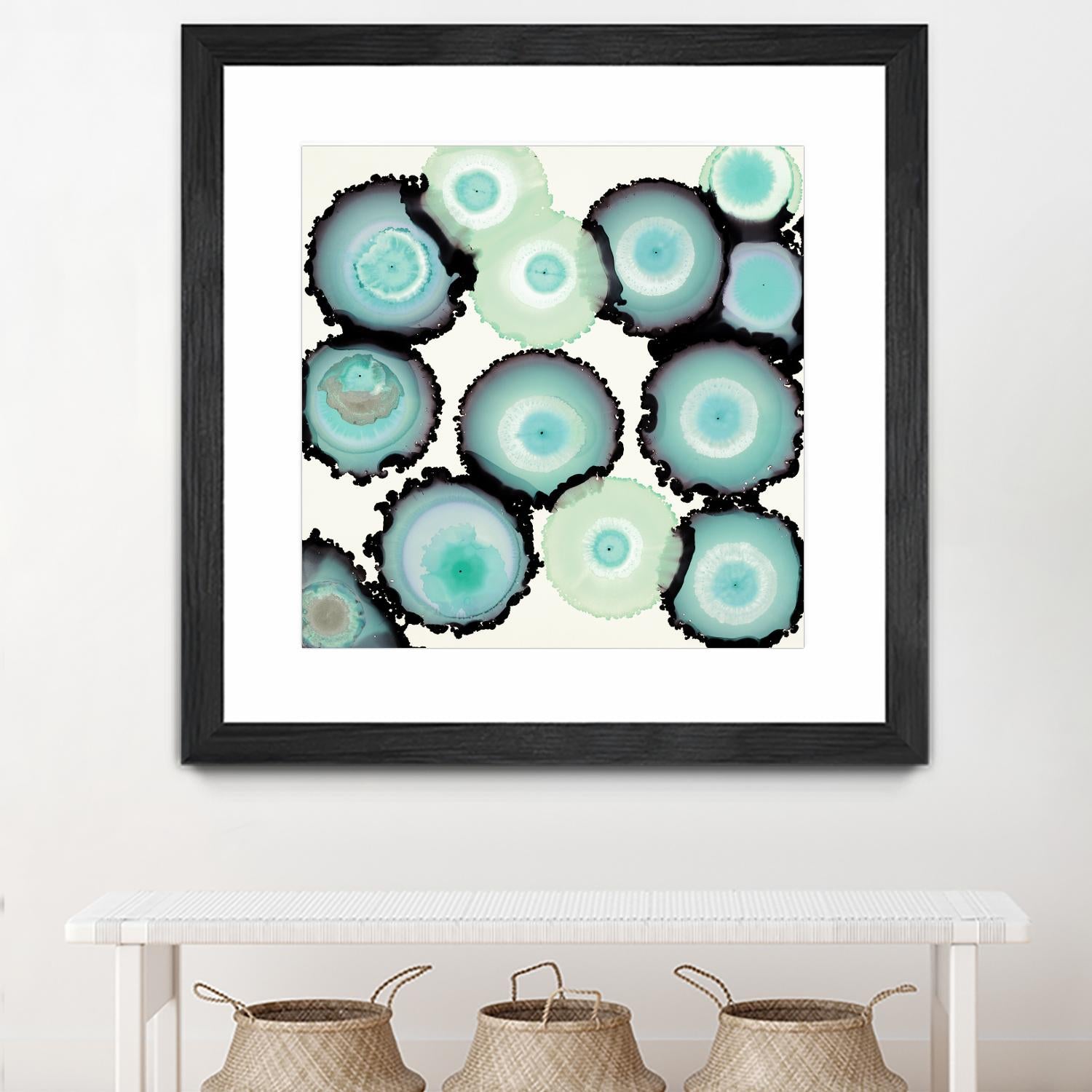 Light Blue Geode by Laura Van Horne on GIANT ART - beige abstract