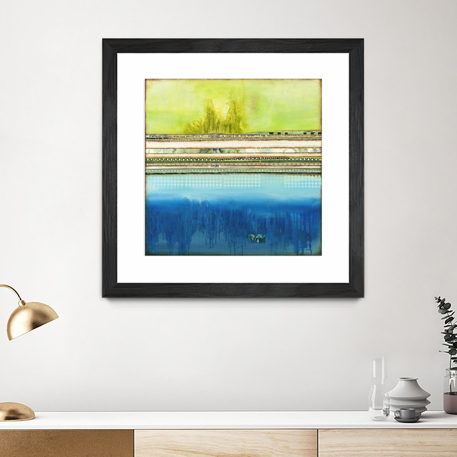 The Sailor by Laura VanHorne on GIANT ART - green abstract