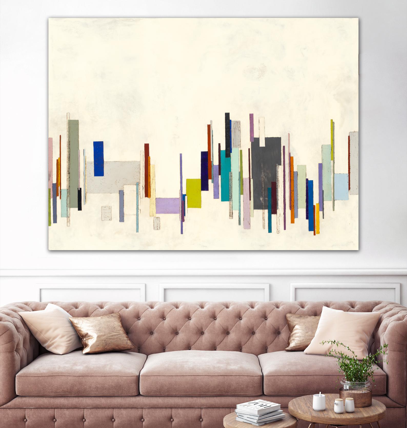 Copenhagen by Laura Van Horne on GIANT ART - whites & creams geometric shapes